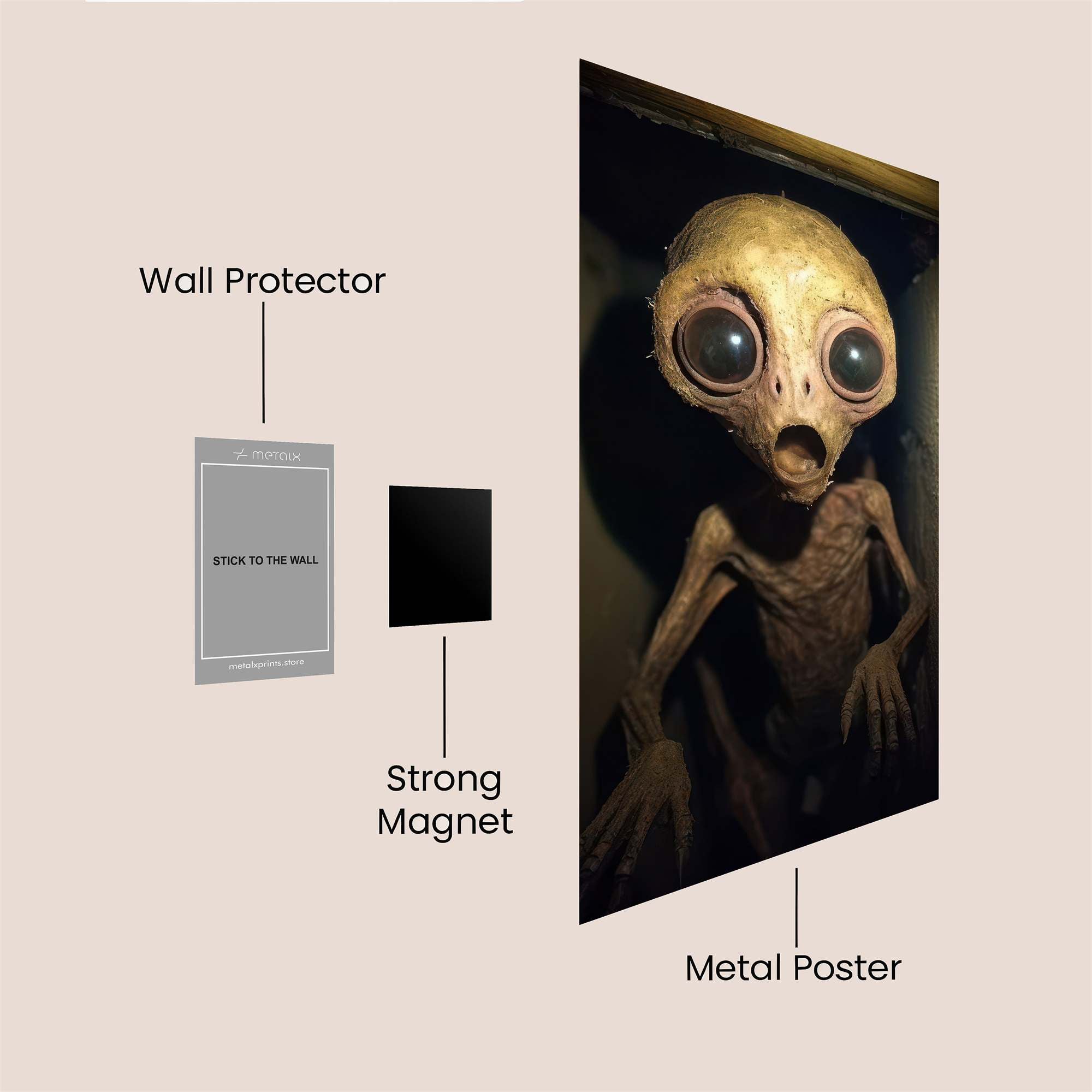 Alien Eerie Safe Wall Magnetic / M