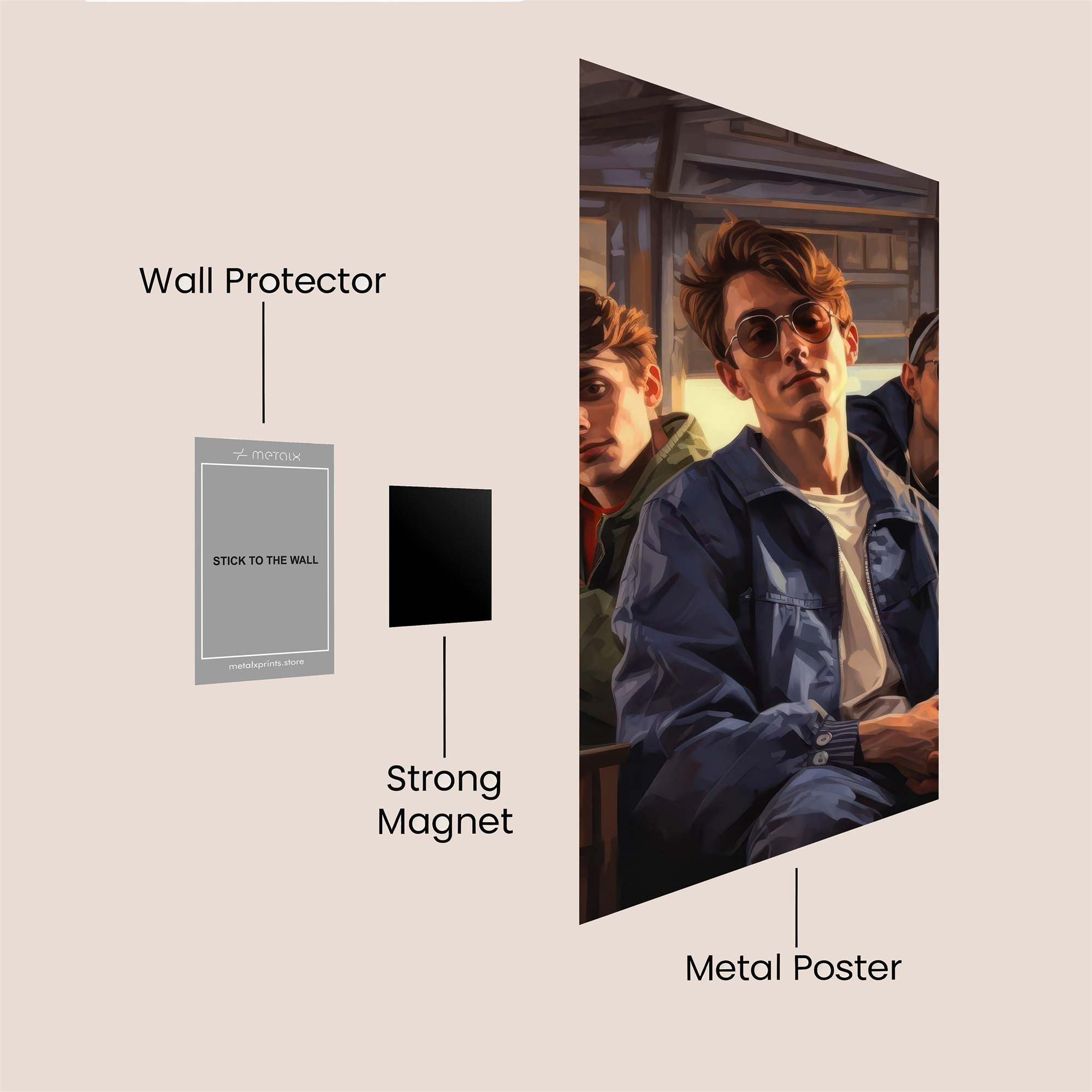 Sunset Rebels Safe Wall Magnetic / M