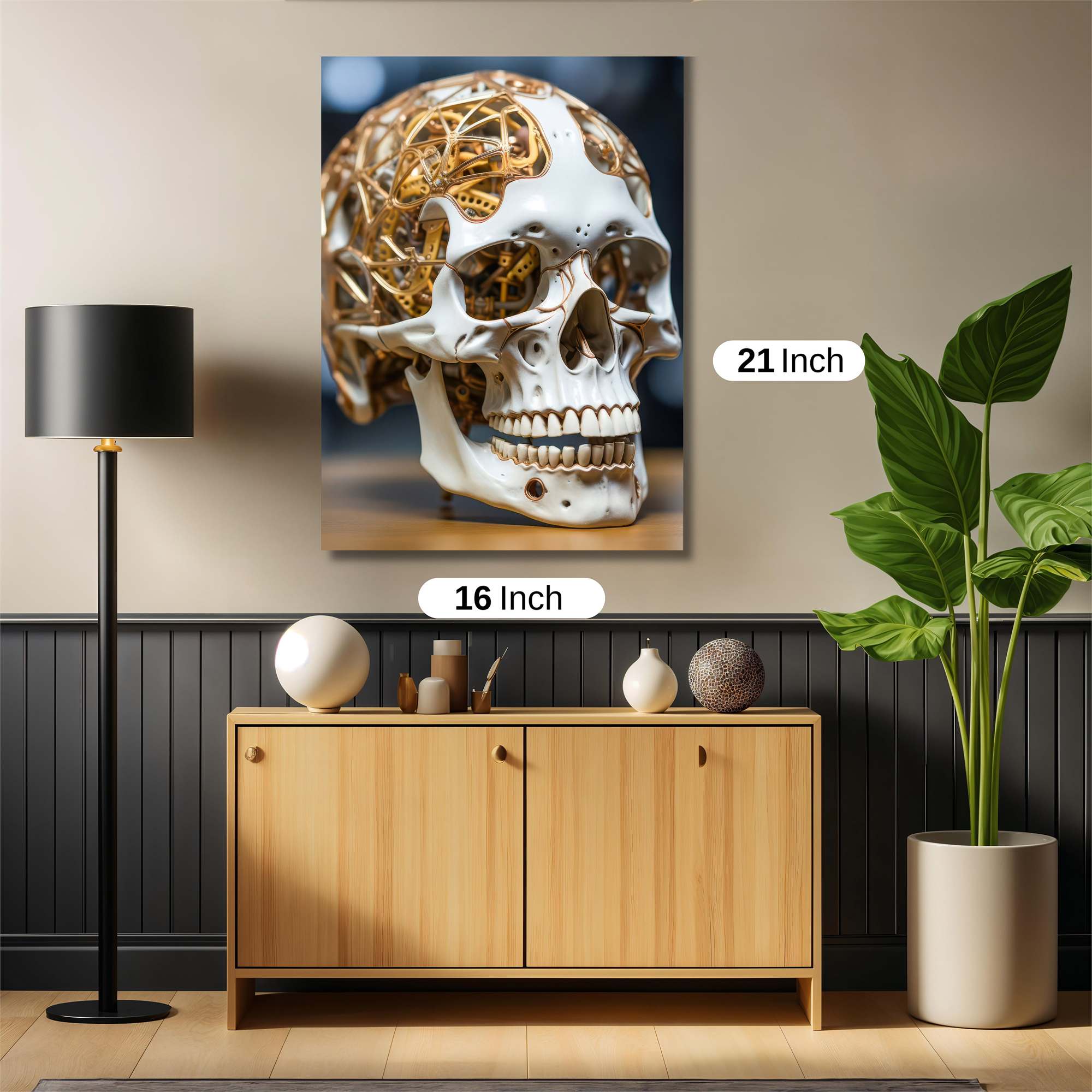 Cyber Skull Safe Wall Magnetic / M