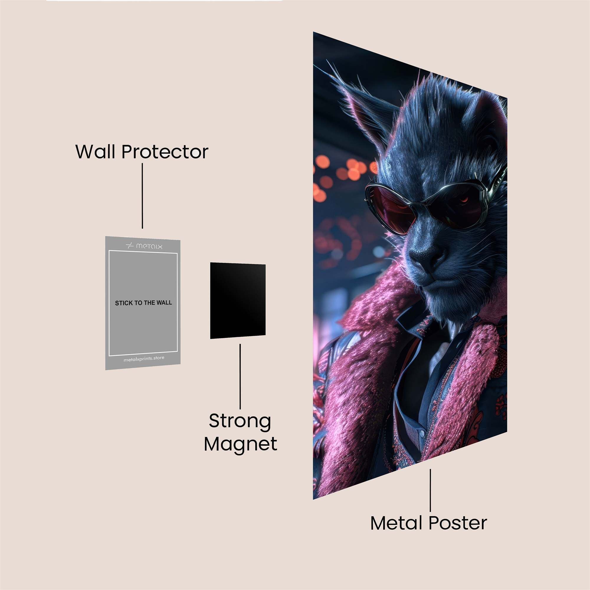 Cat Swagger Safe Wall Magnetic / M