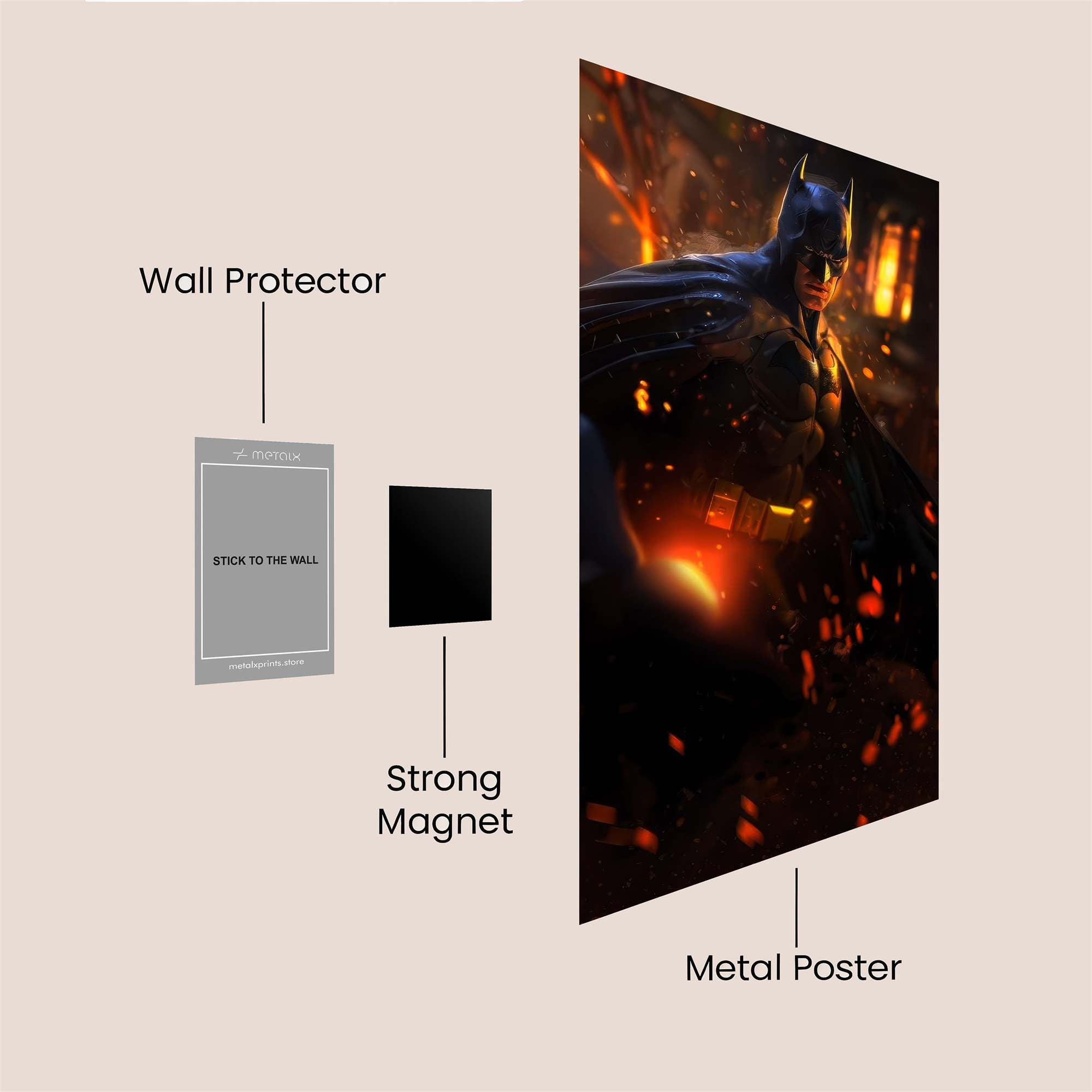 Batman Inferno Safe Wall Magnetic / M