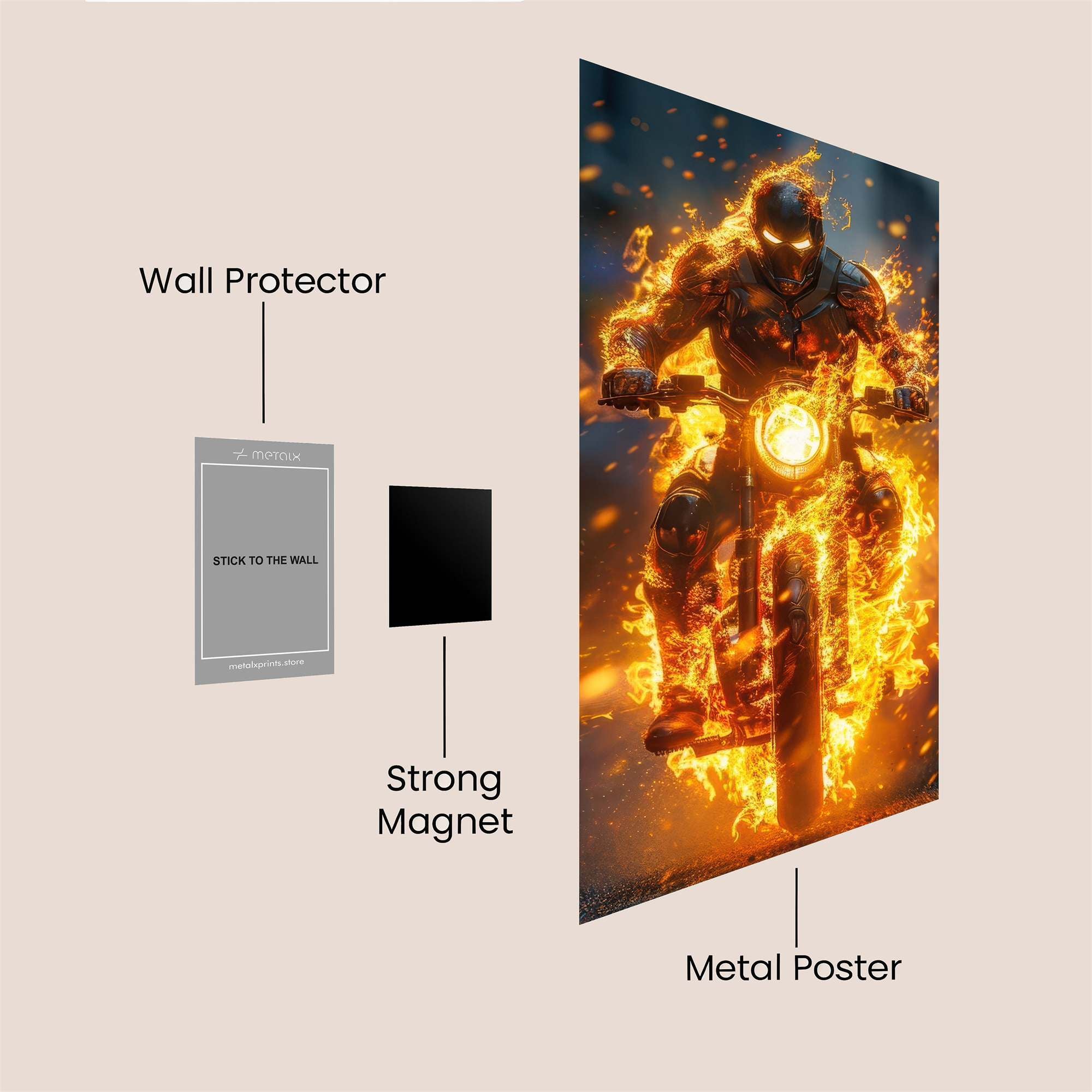 Ghost Rider: Inferno Safe Wall Magnetic / M