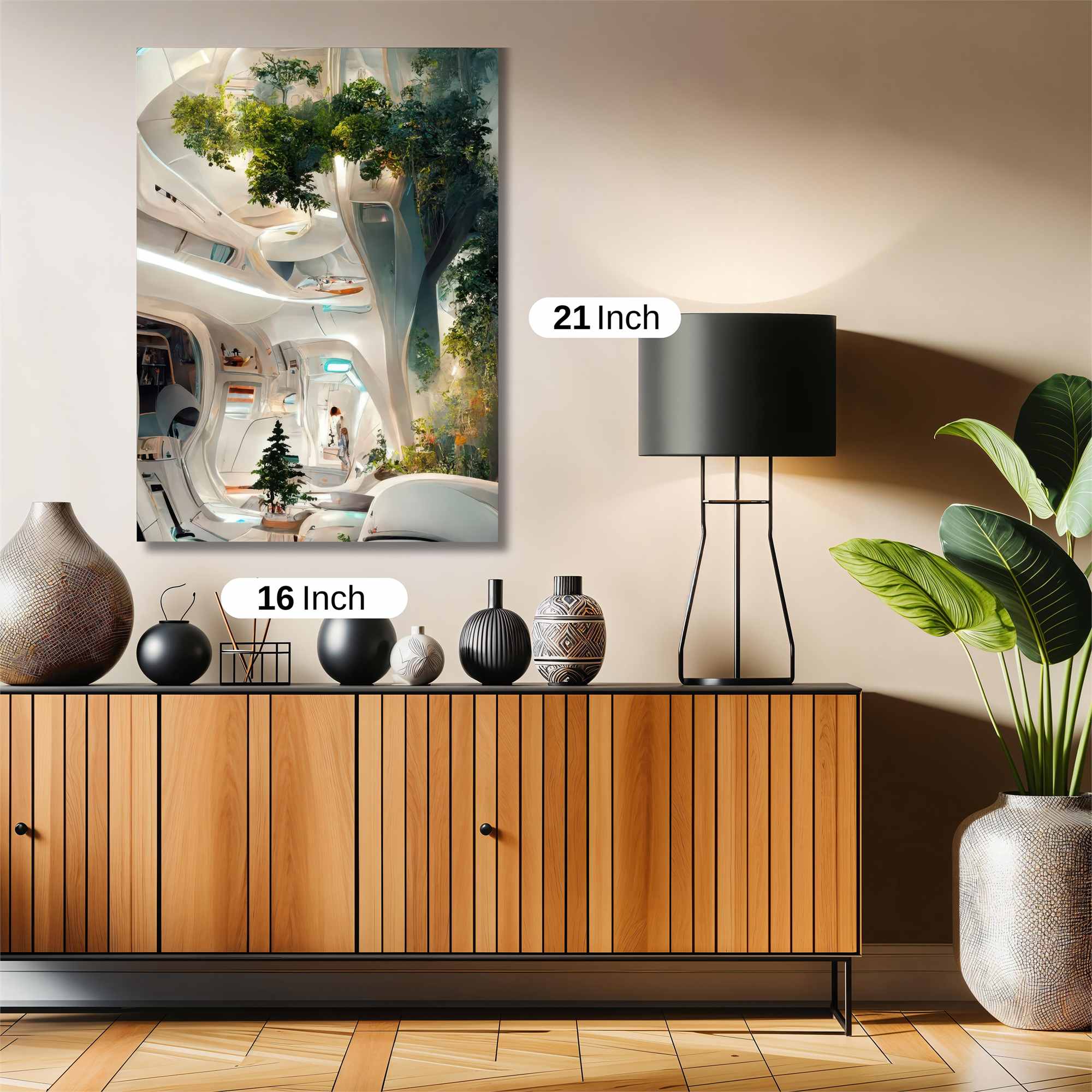 Futuristic Serenity Safe Wall Magnetic / M