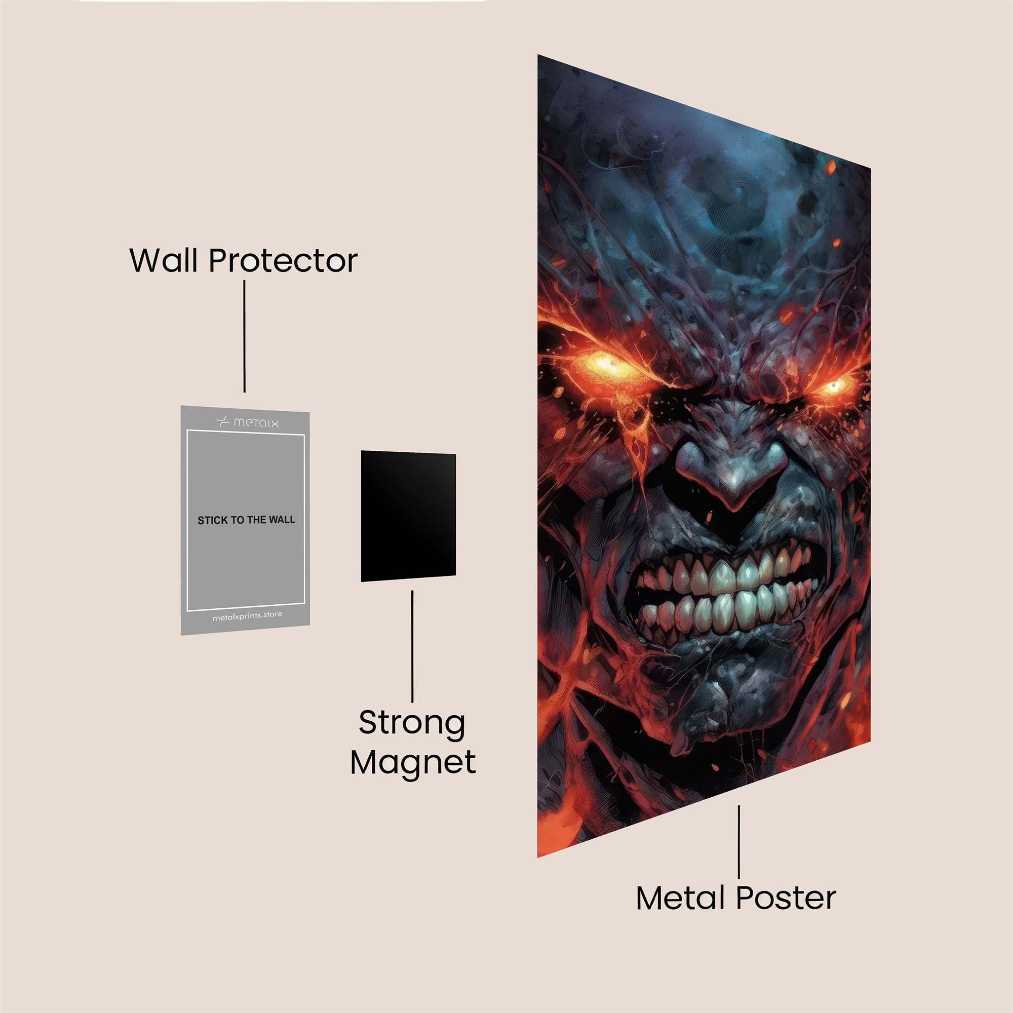Darkseid Inferno Safe Wall Magnetic / M