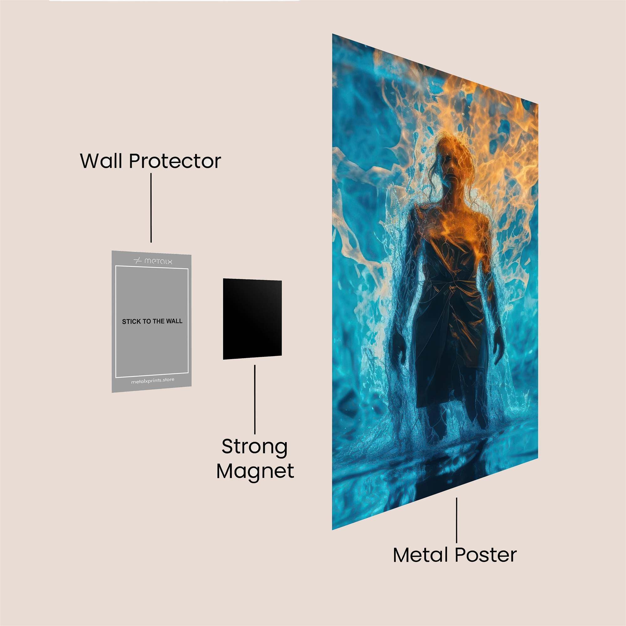 Flame Embrace Safe Wall Magnetic / M
