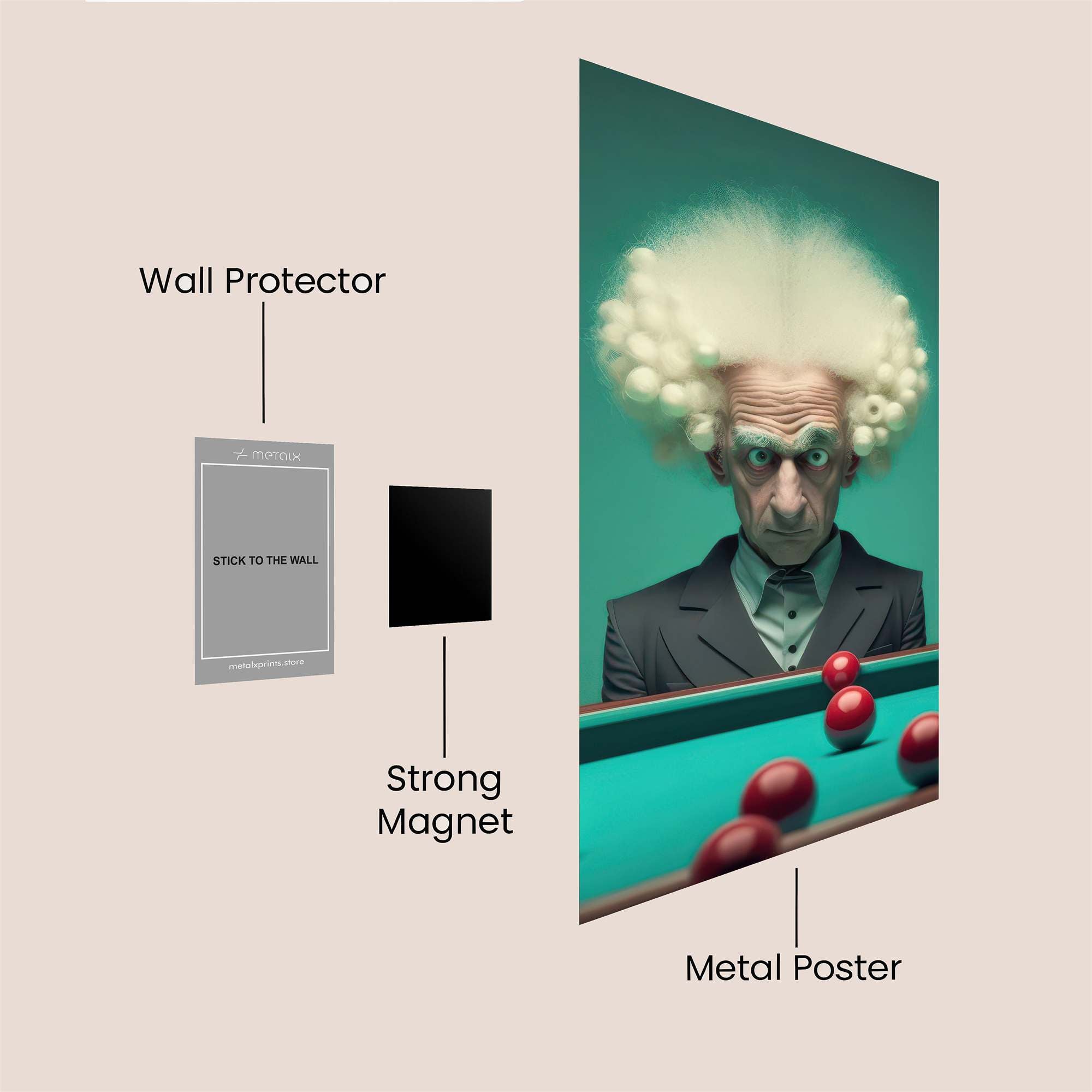Einstein Eccentric Safe Wall Magnetic / M