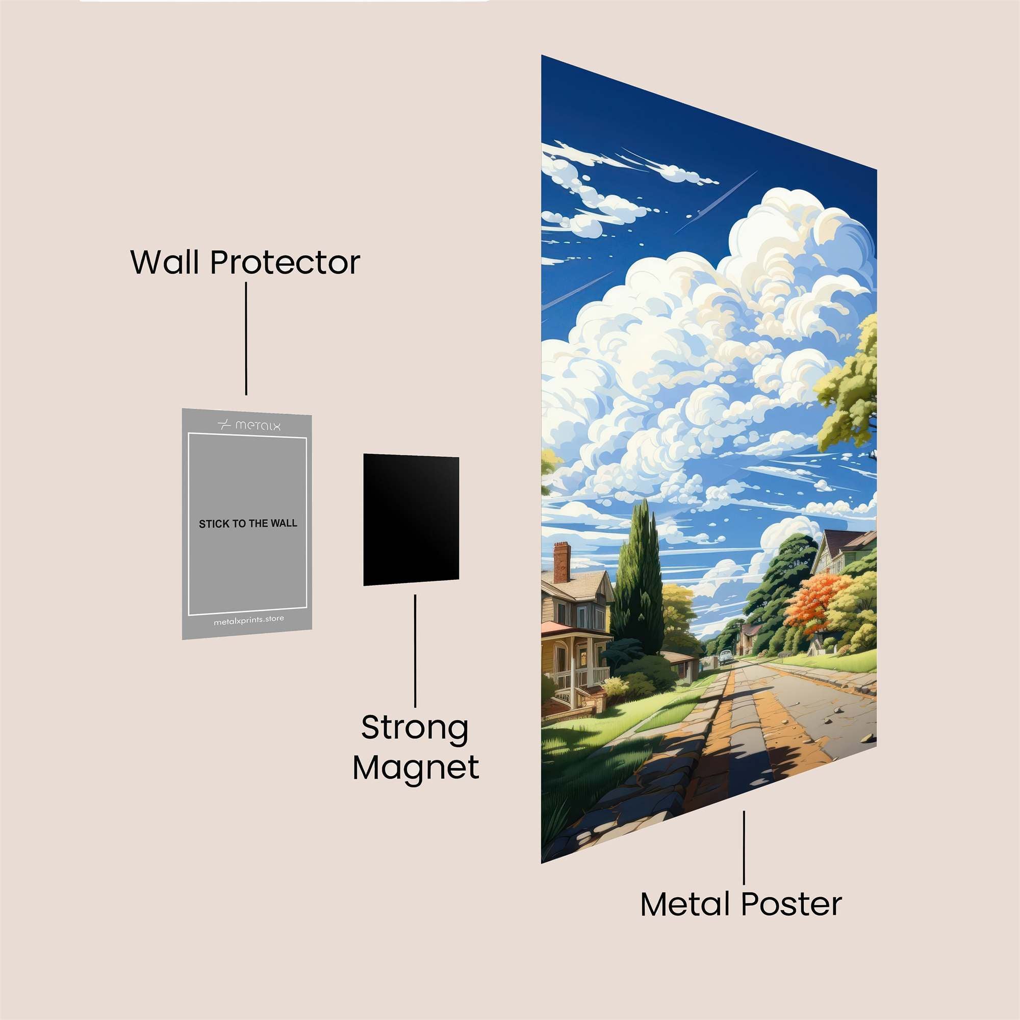 Suburban Serenity Safe Wall Magnetic / M
