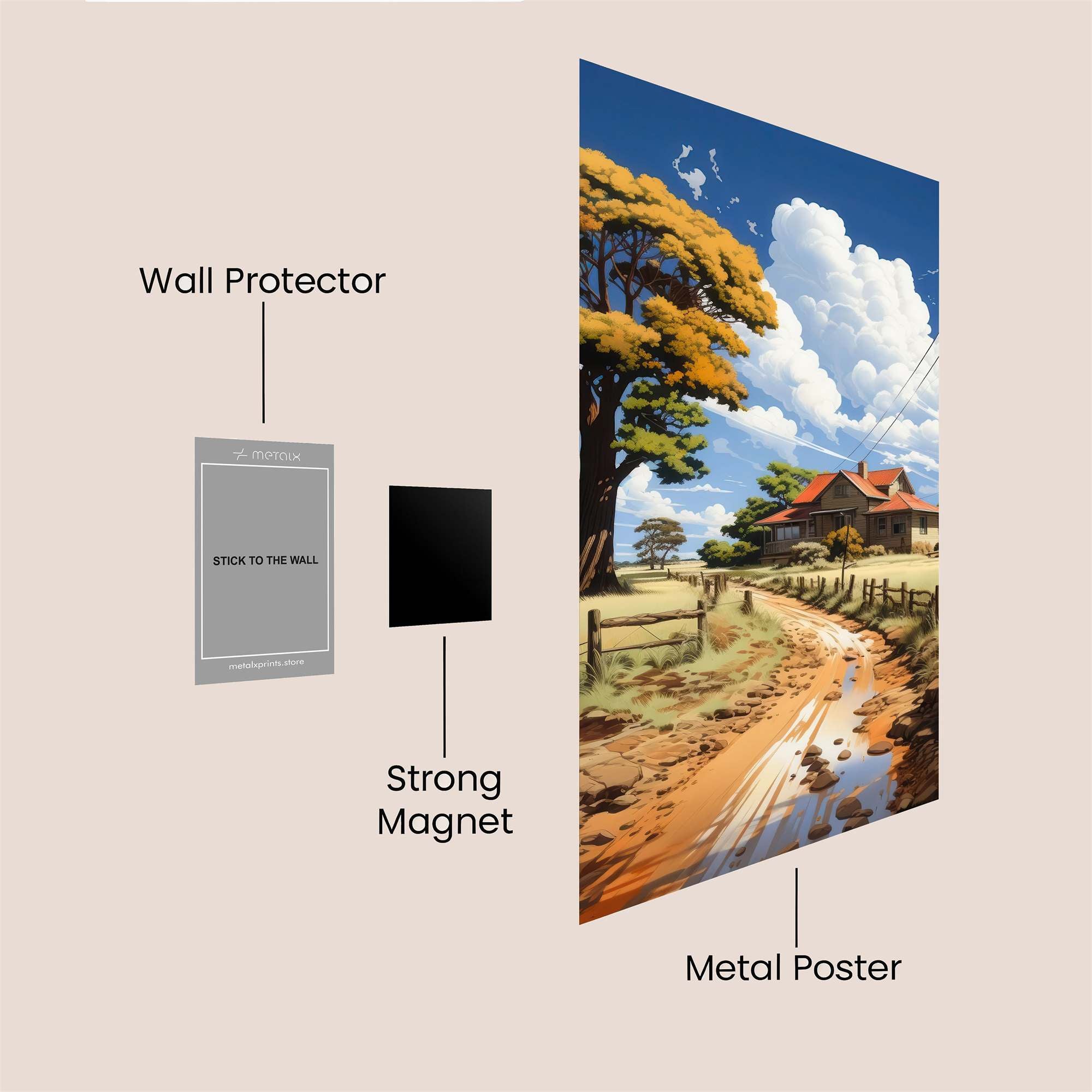 Countryside Serenity Safe Wall Magnetic / M