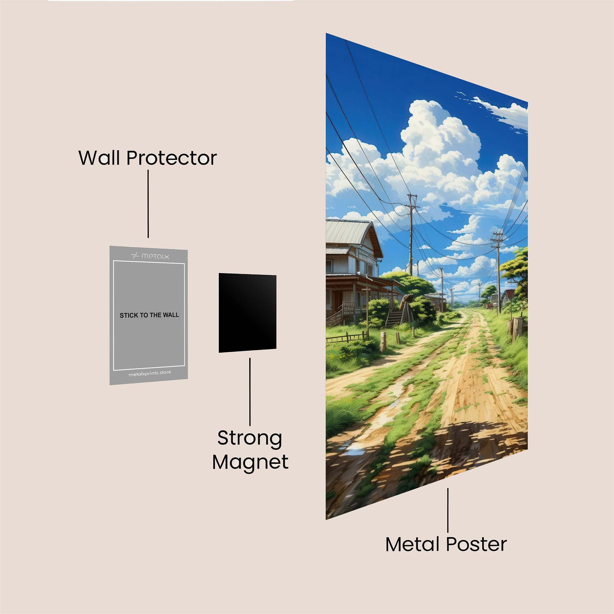 Countryside Serenity Safe Wall Magnetic / M