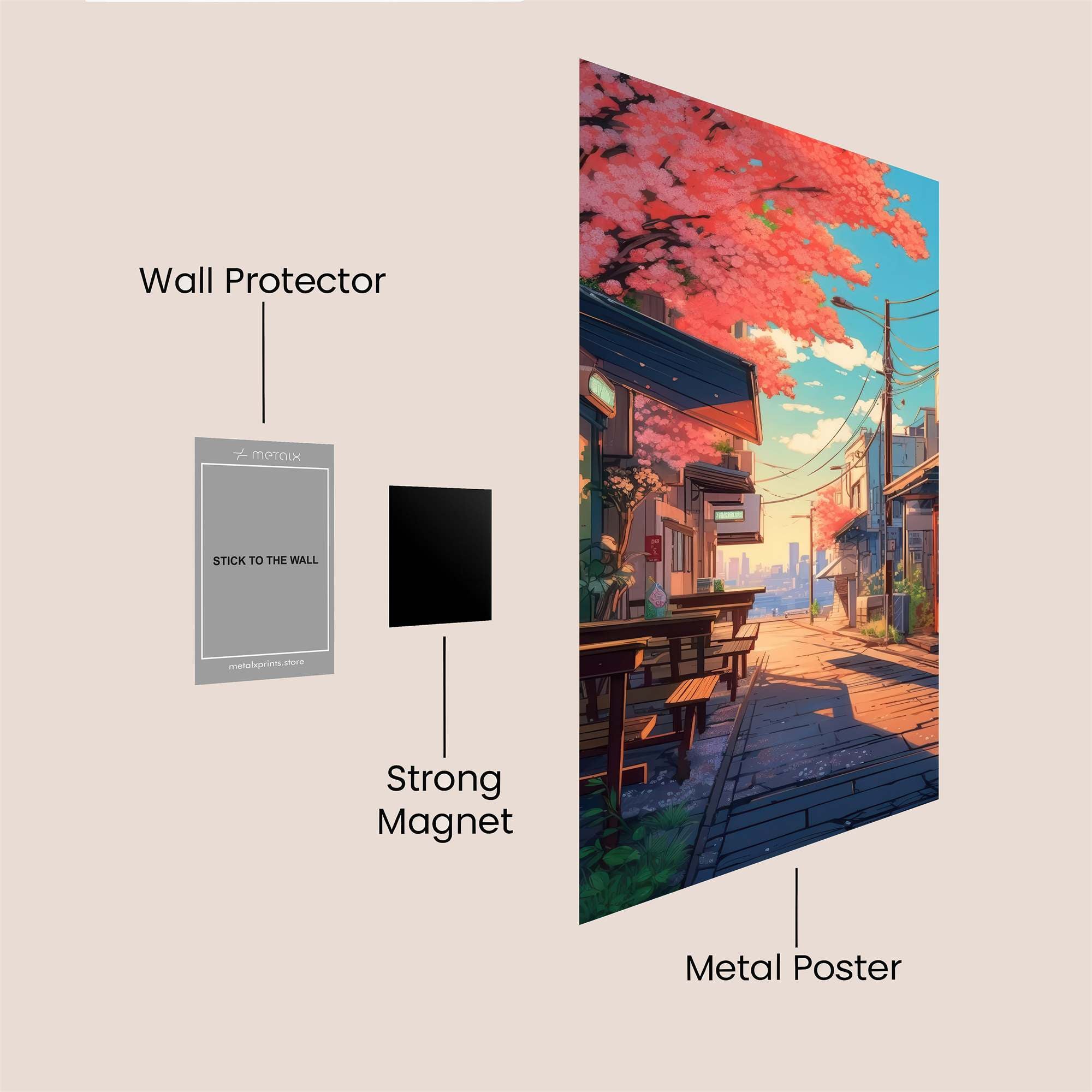 Sakura Serenity Safe Wall Magnetic / M