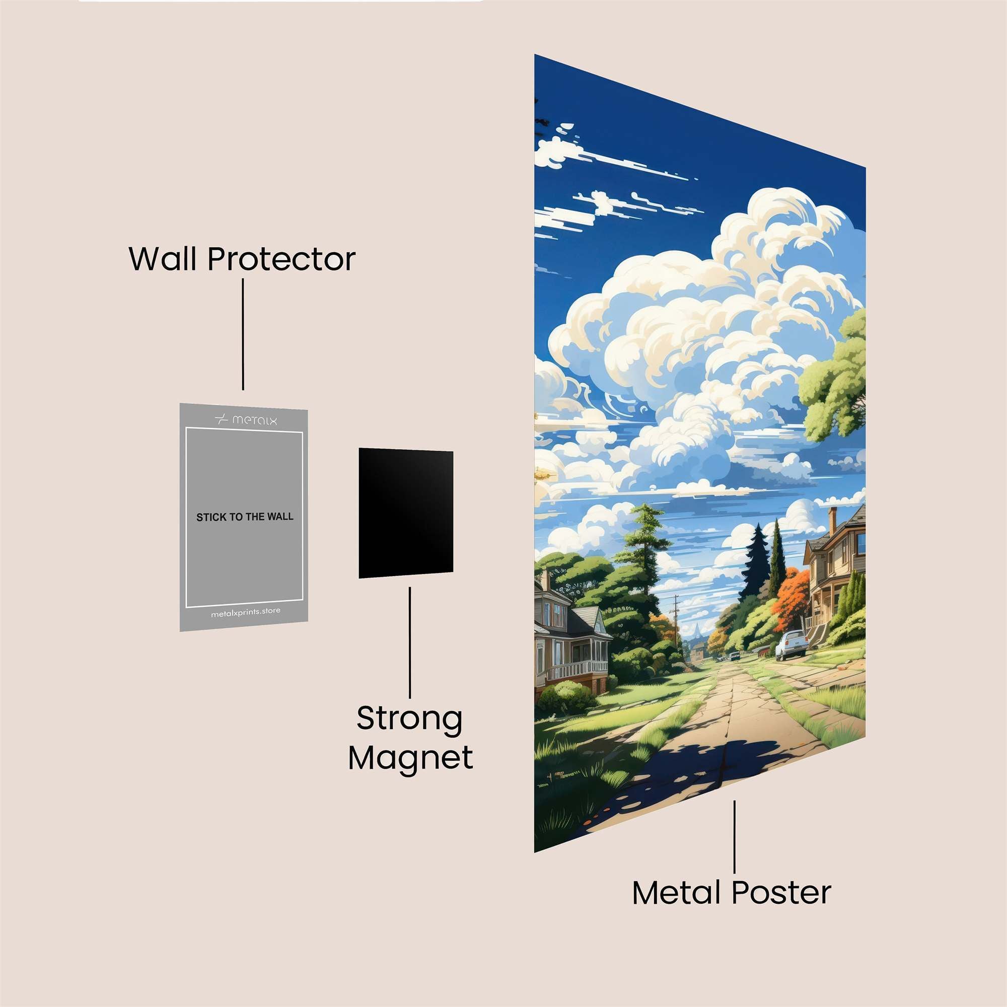 Suburban Serenity Safe Wall Magnetic / M