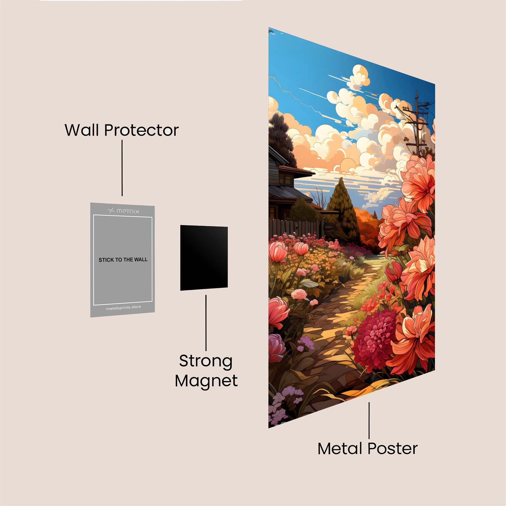 Cottage Serenity Safe Wall Magnetic / M