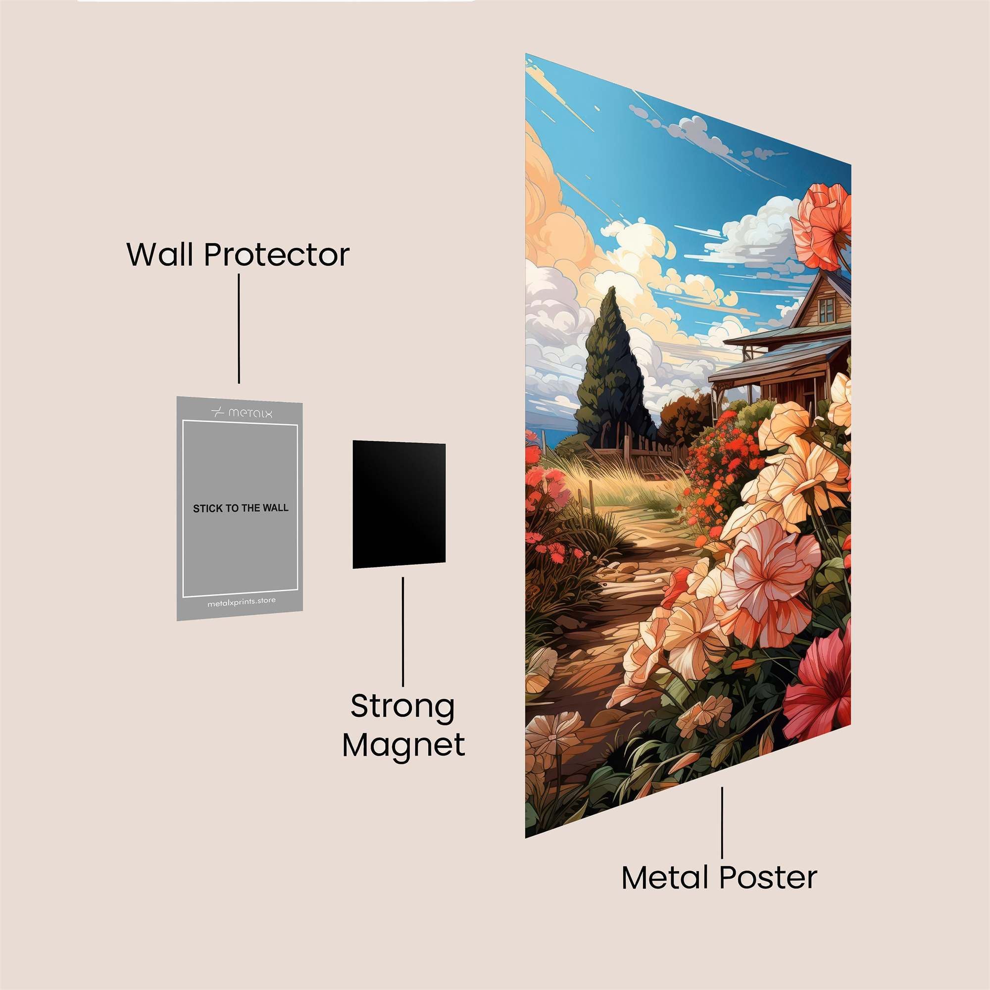 Cottage Bliss Safe Wall Magnetic / M