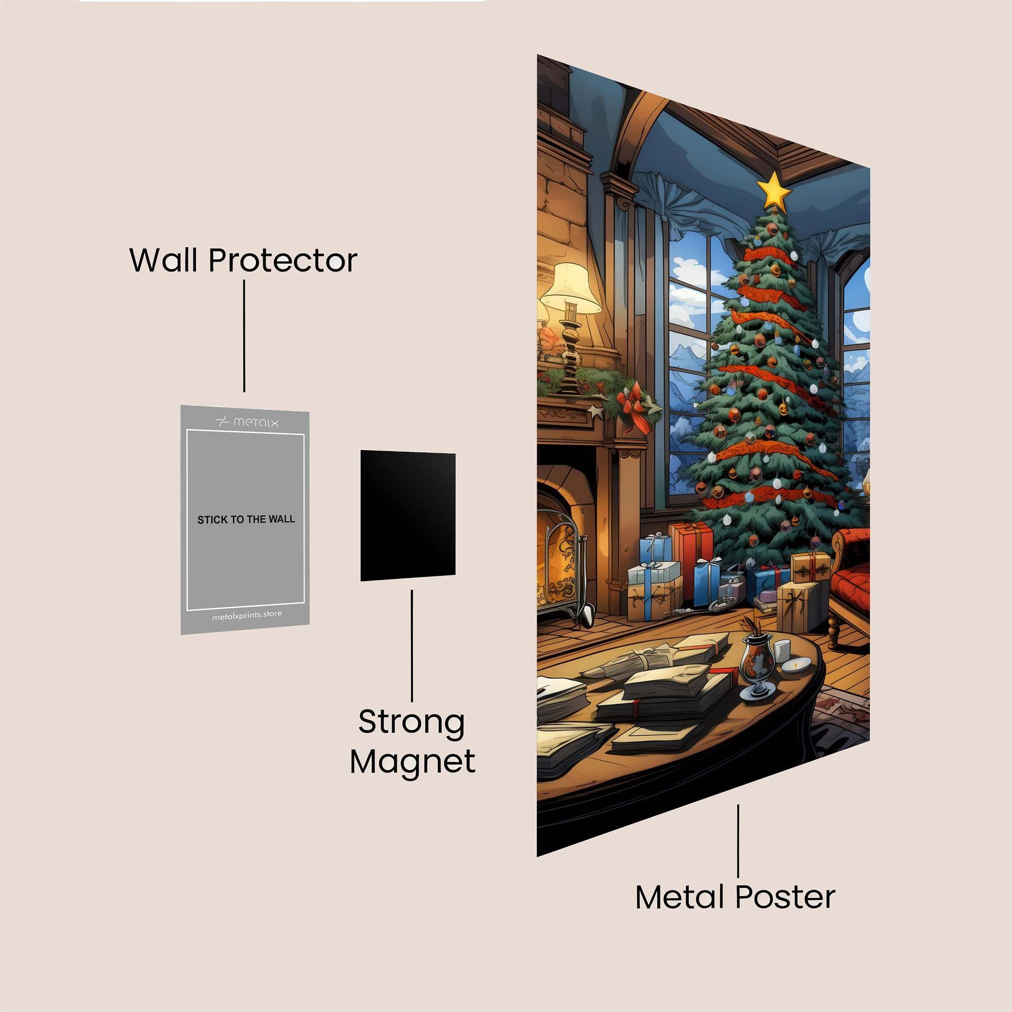 Christmas Cozy Safe Wall Magnetic / M