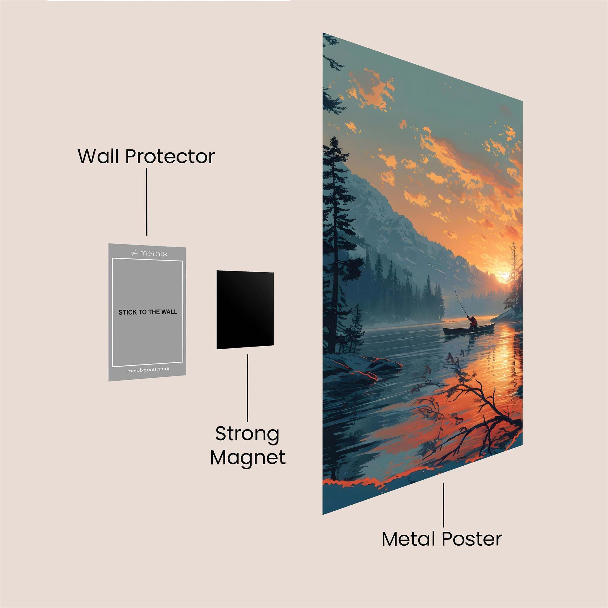 Sunset Solitude Safe Wall Magnetic / M