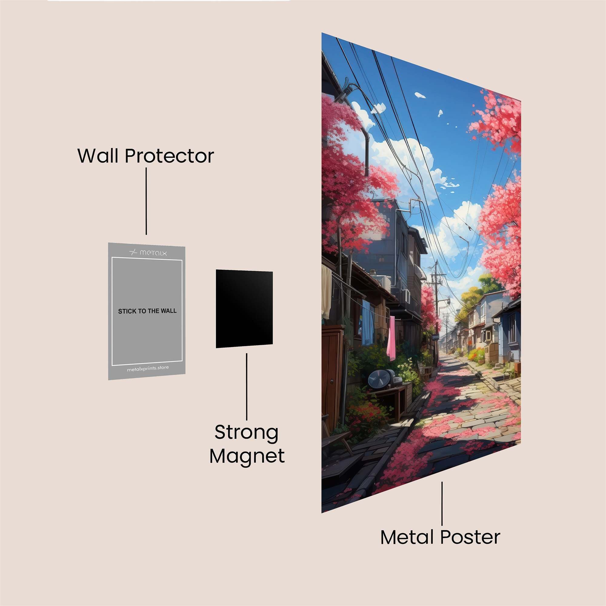 Cherry Serenity Safe Wall Magnetic / M