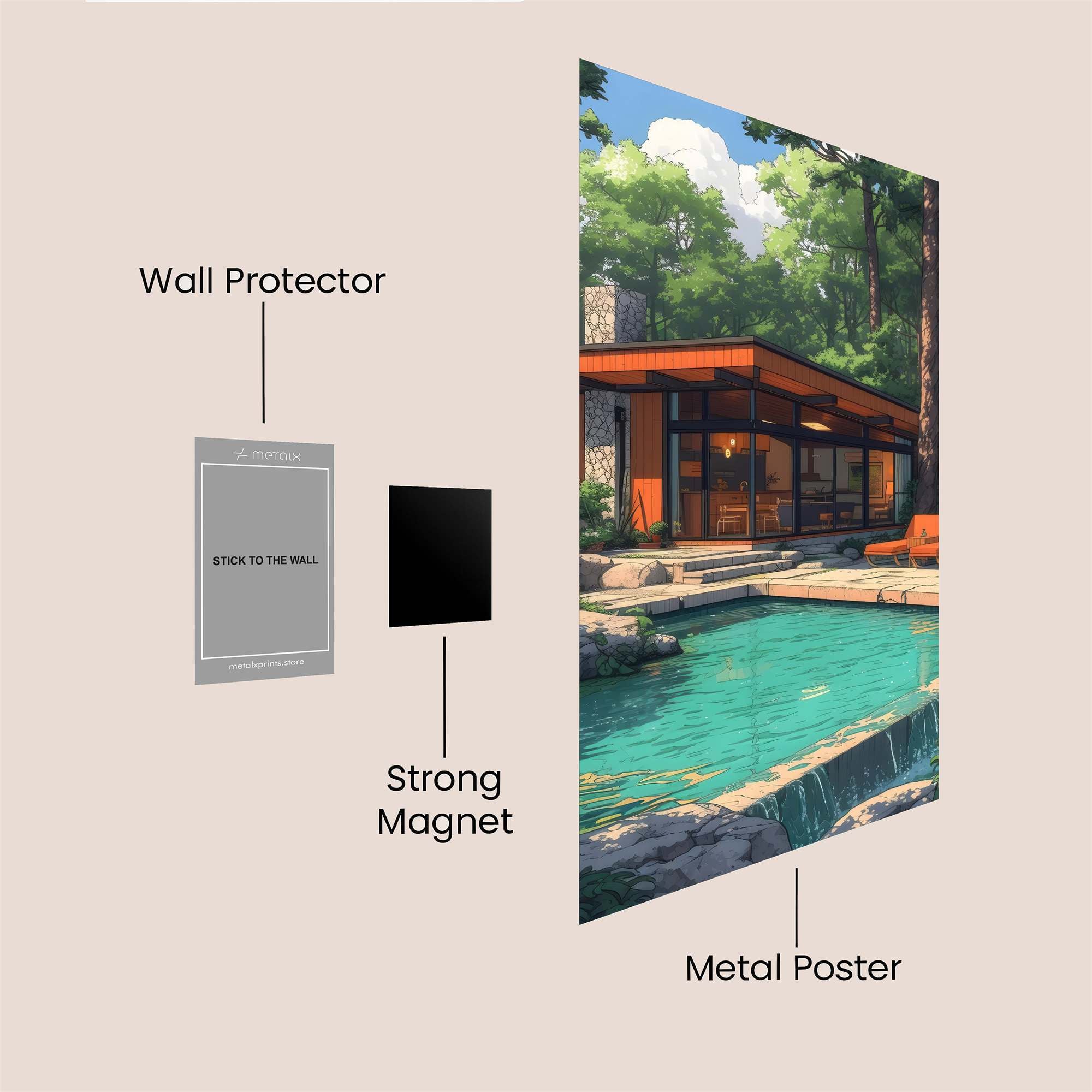 Forest Serenity Safe Wall Magnetic / M