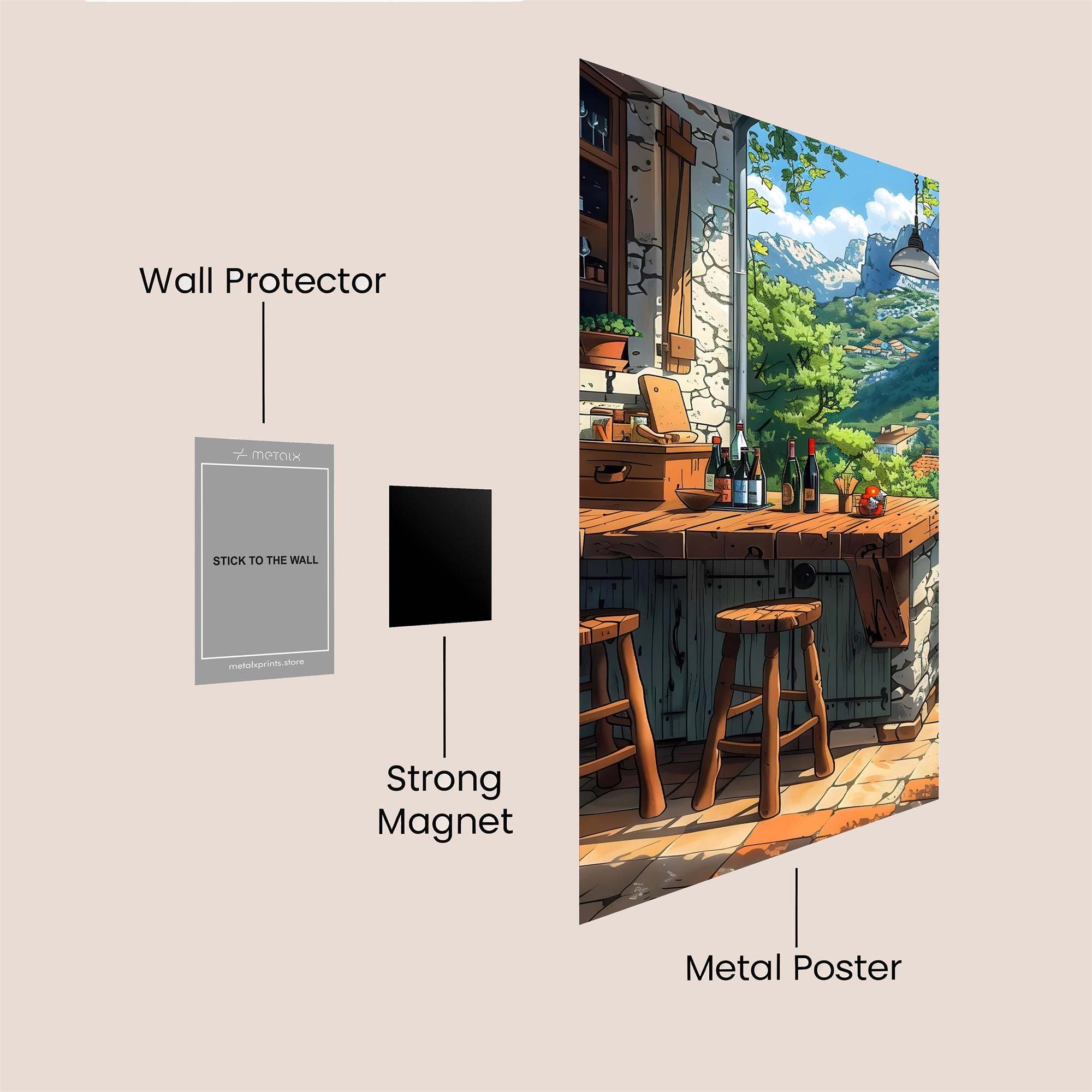 Mountain Serenity Safe Wall Magnetic / M