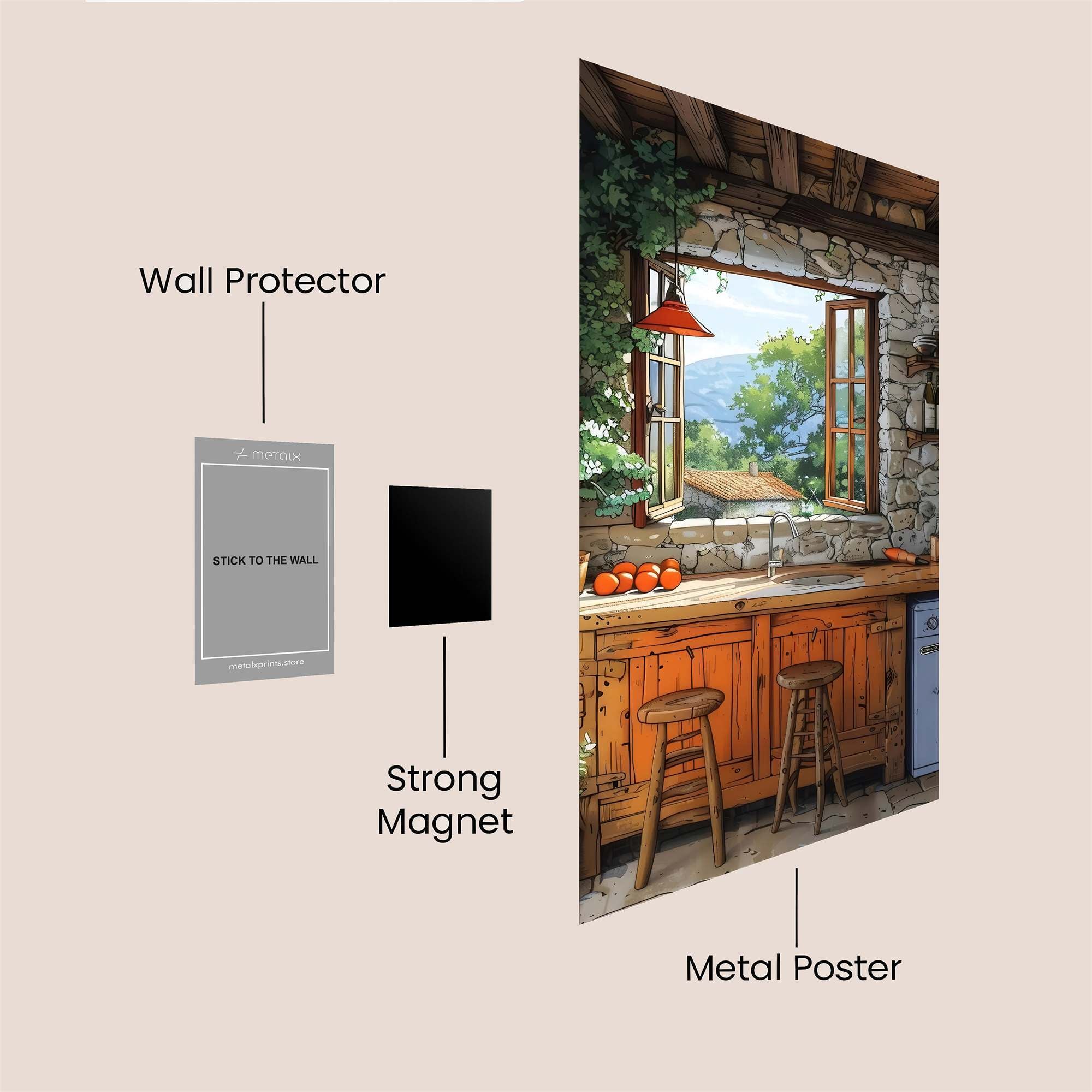 Rustic Bliss Safe Wall Magnetic / M