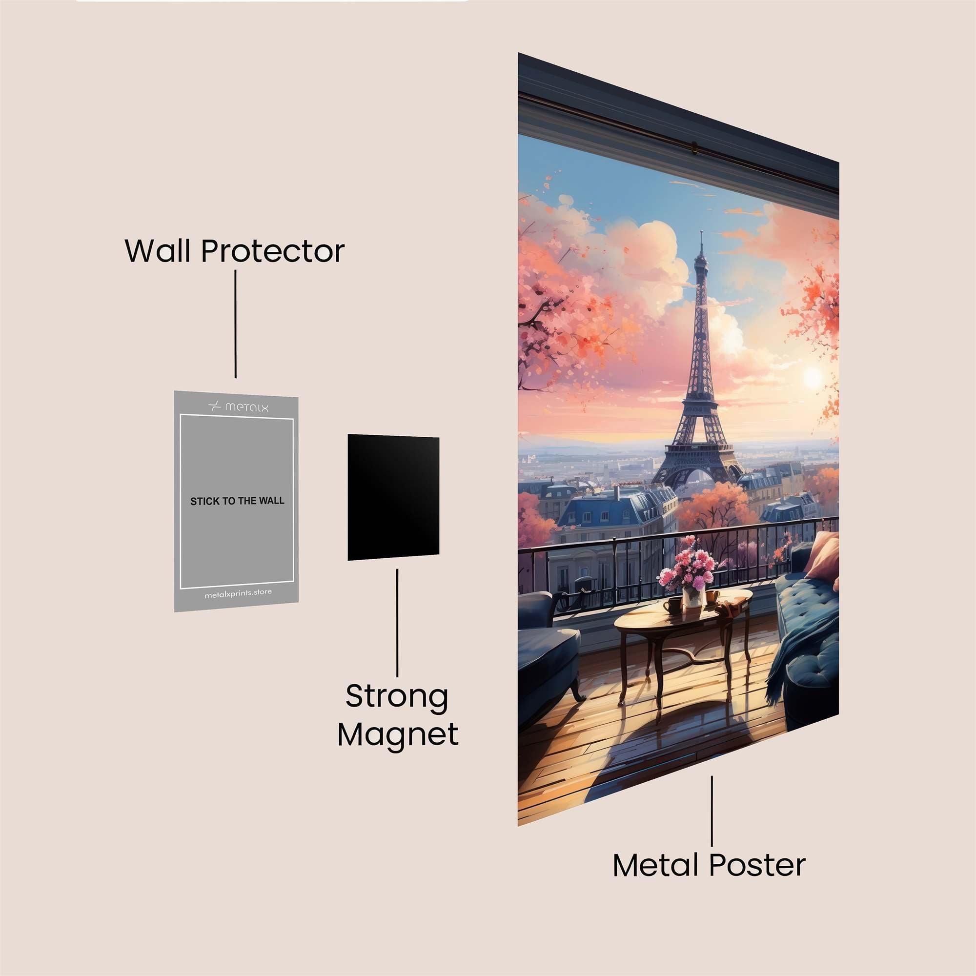 Sunset Serenity Safe Wall Magnetic / M