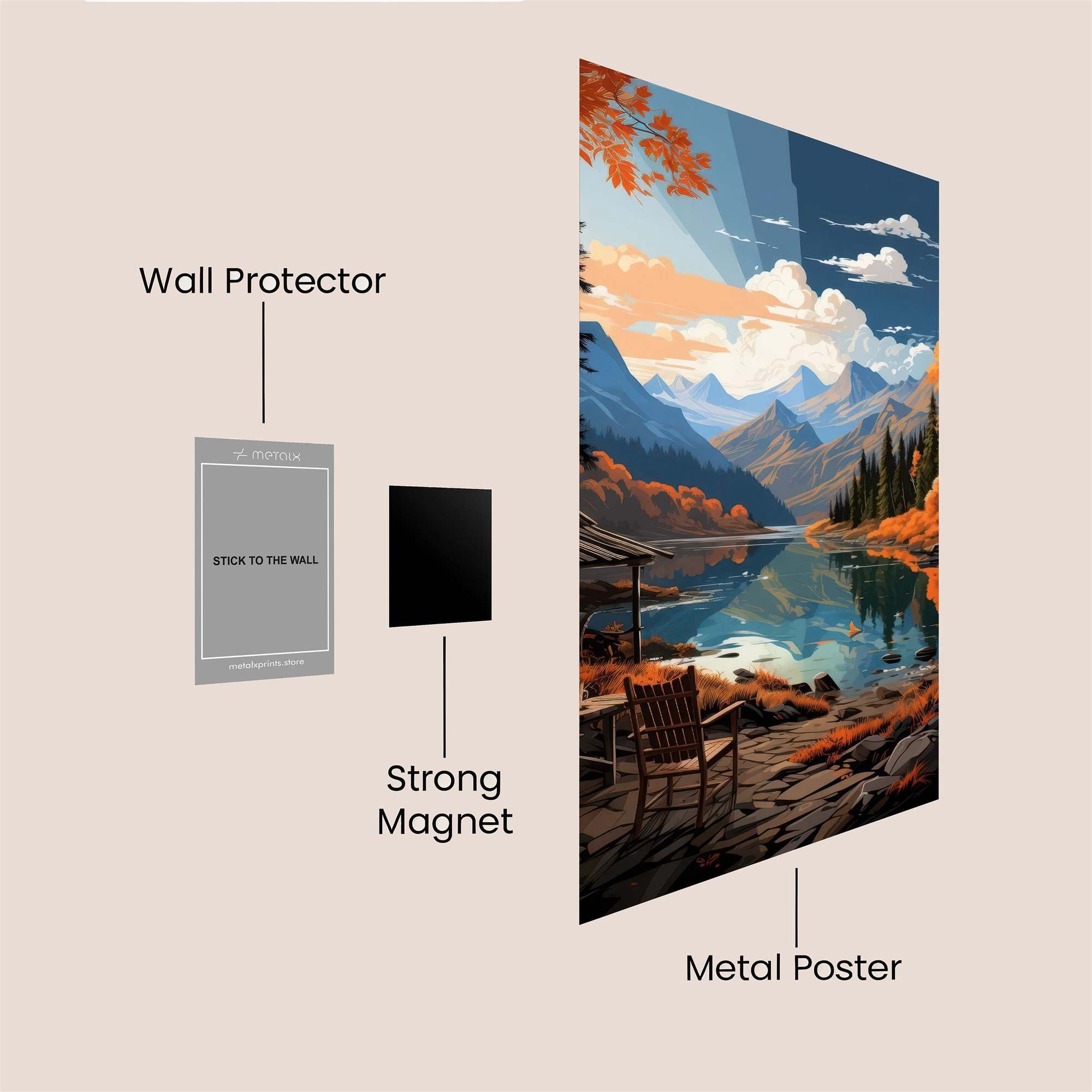 Mountain Serenity Safe Wall Magnetic / M