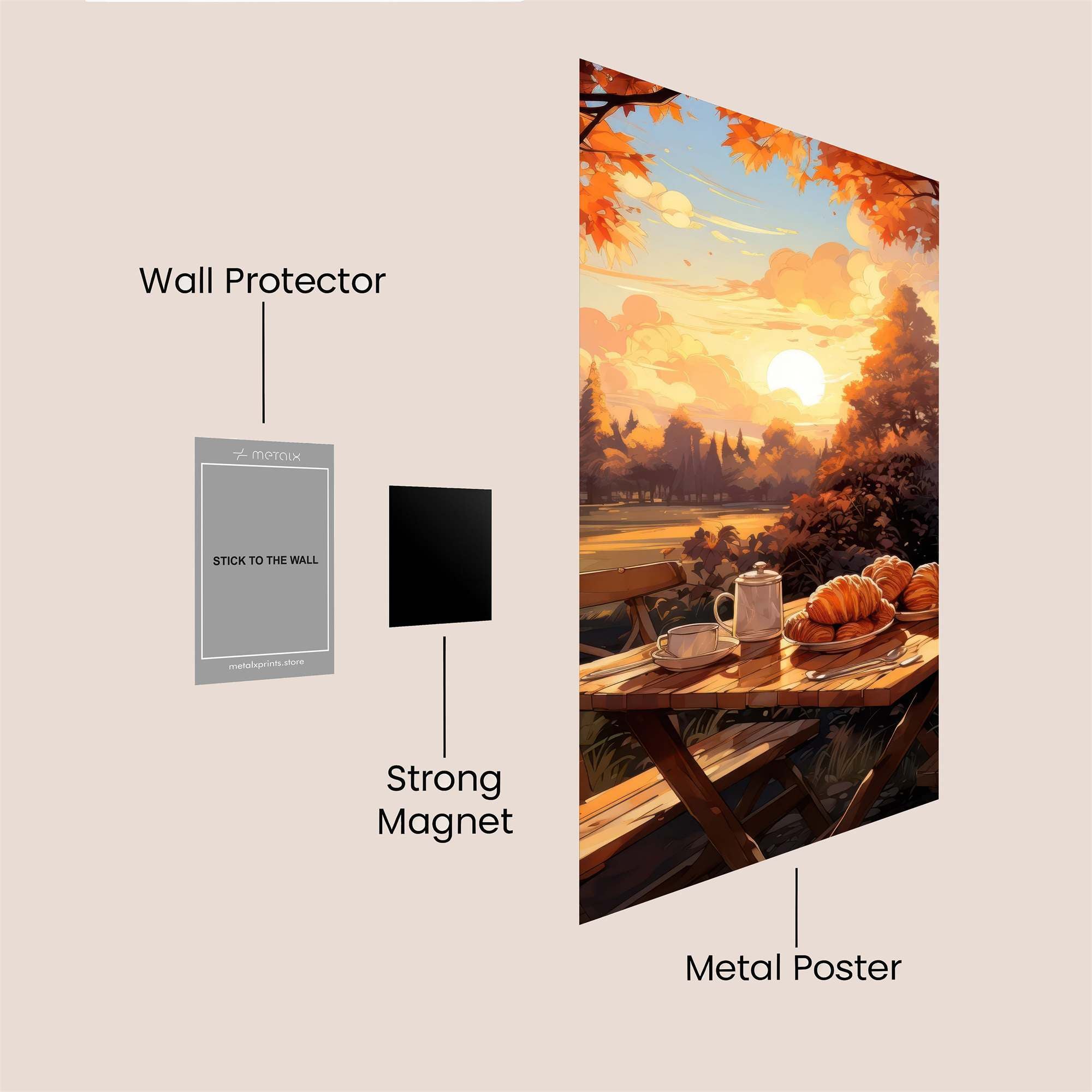 Sunset Serenity Safe Wall Magnetic / M