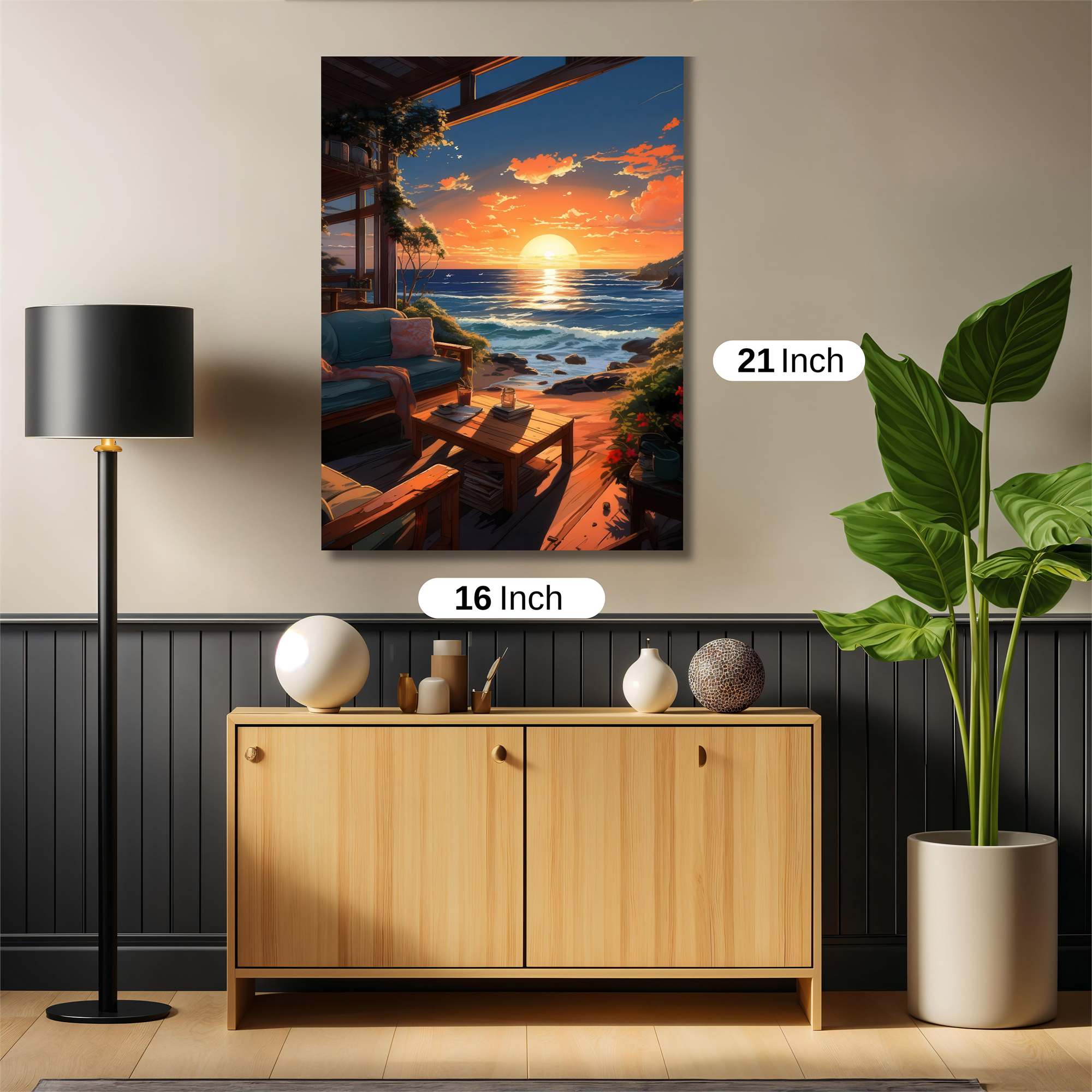 Sunset Serenity Safe Wall Magnetic / M