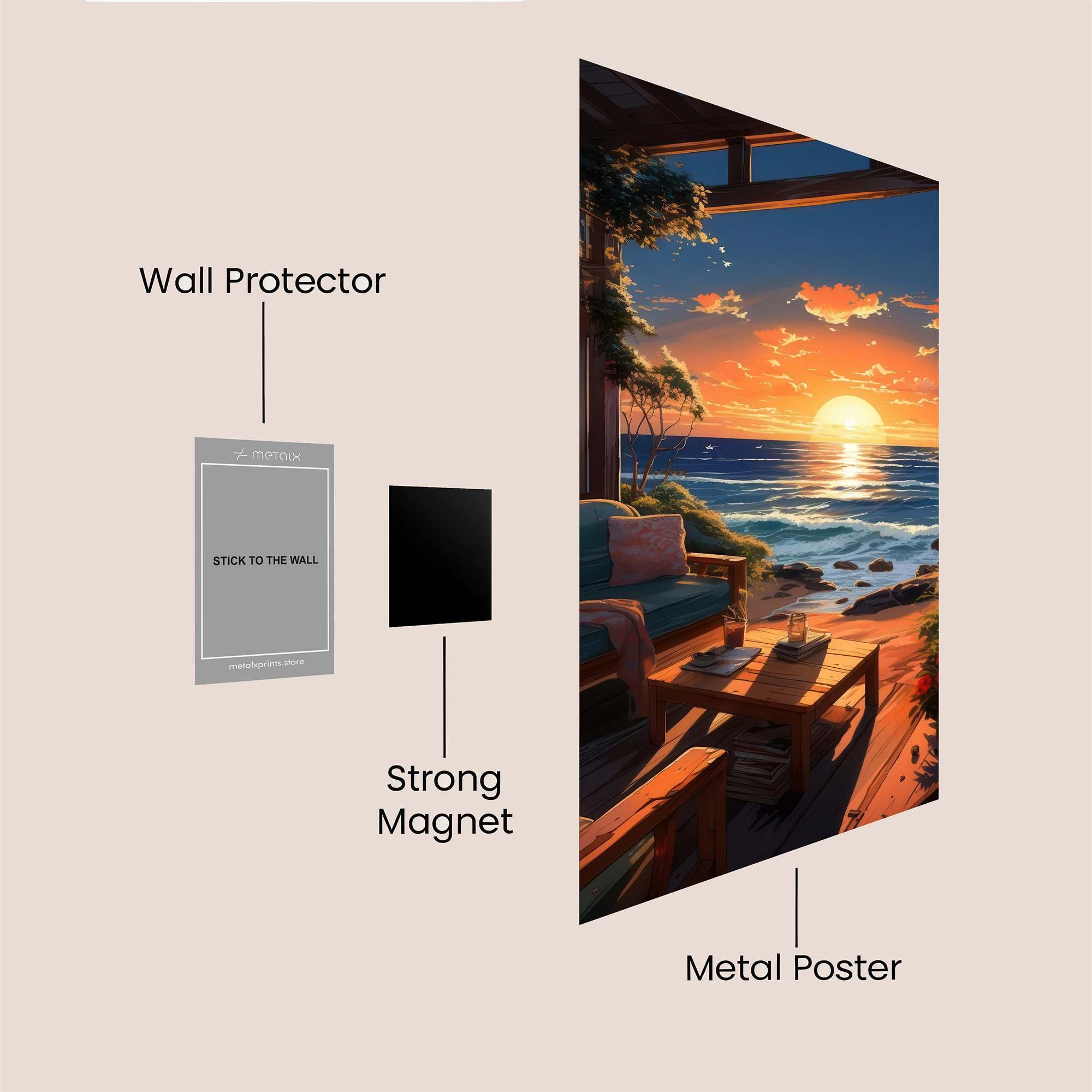 Sunset Serenity Safe Wall Magnetic / M