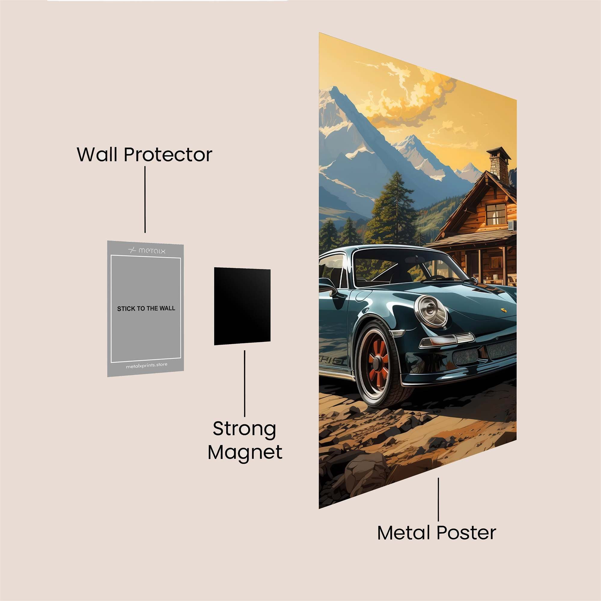 Porsche Serenity Safe Wall Magnetic / M