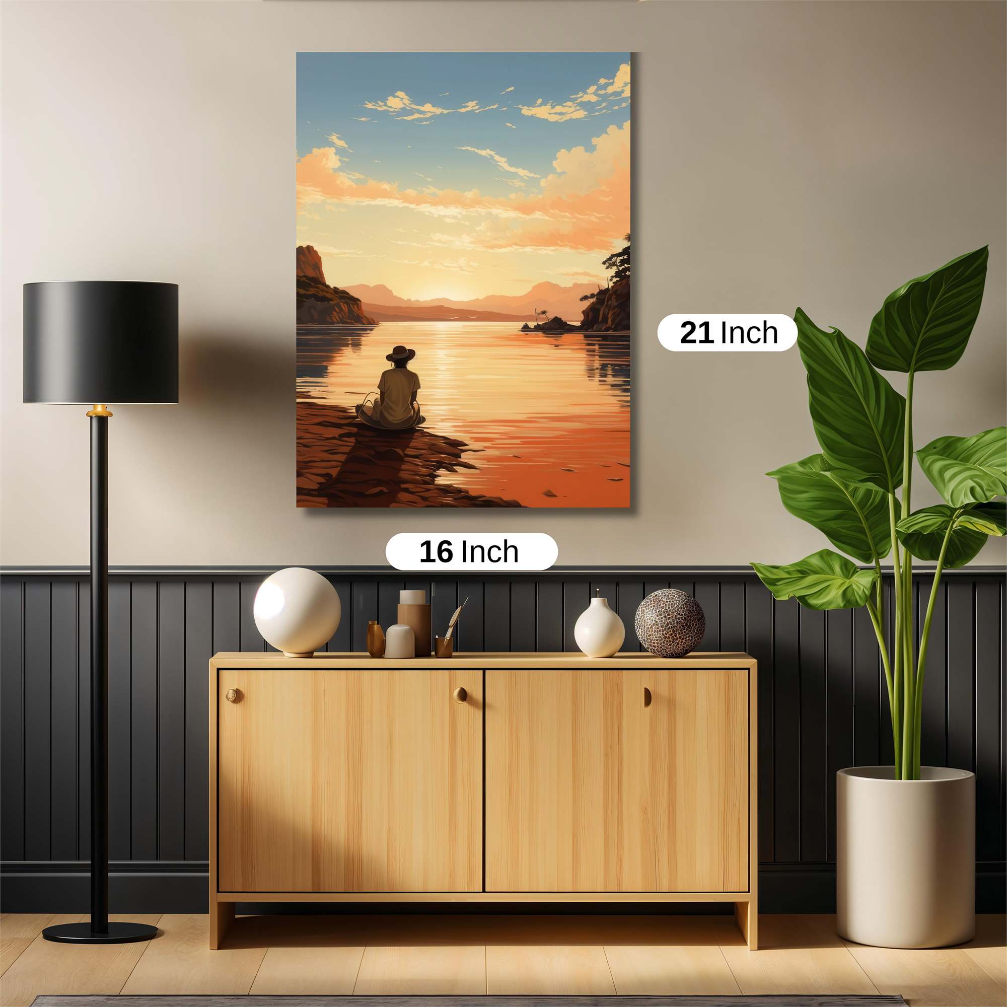 Sunset Serenity Safe Wall Magnetic / M