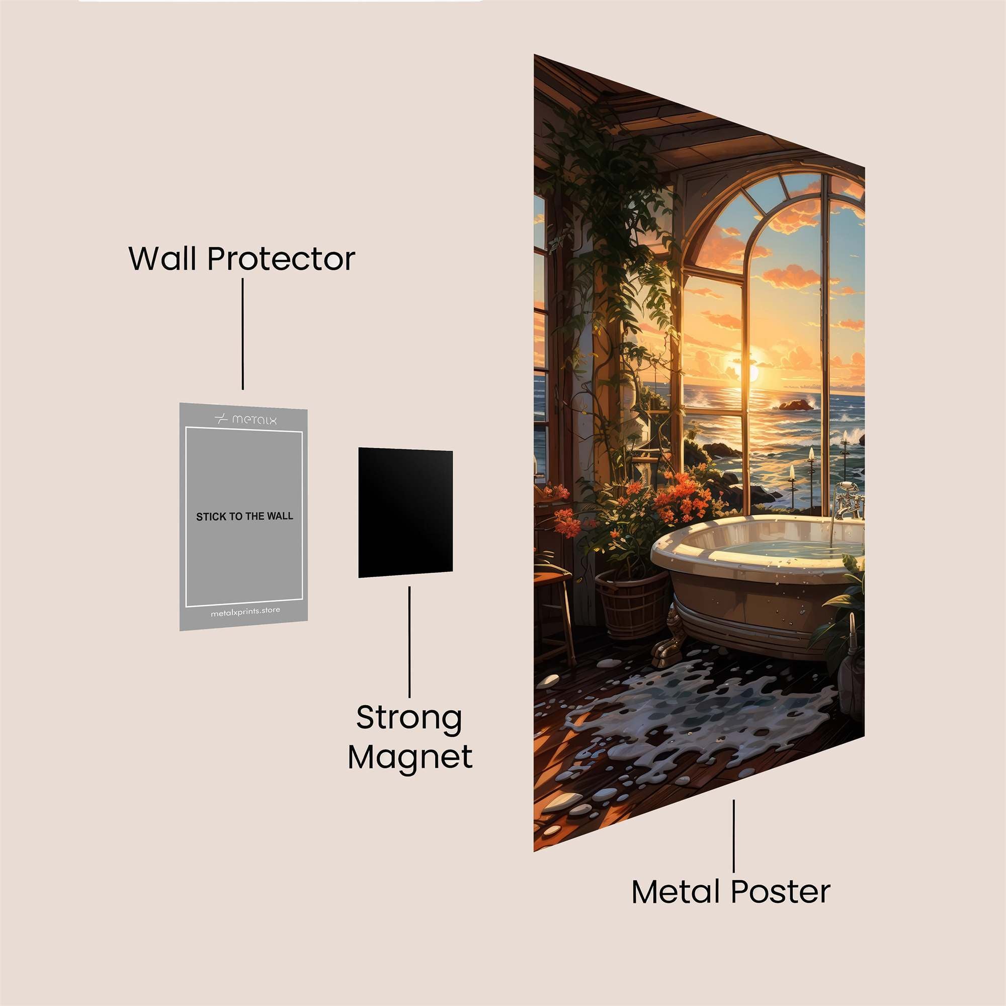 Sunset Serenity Safe Wall Magnetic / M