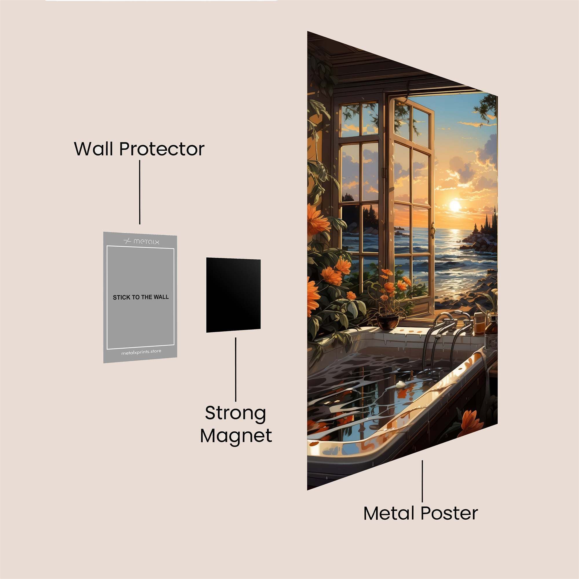 Sunset Serenity Safe Wall Magnetic / M
