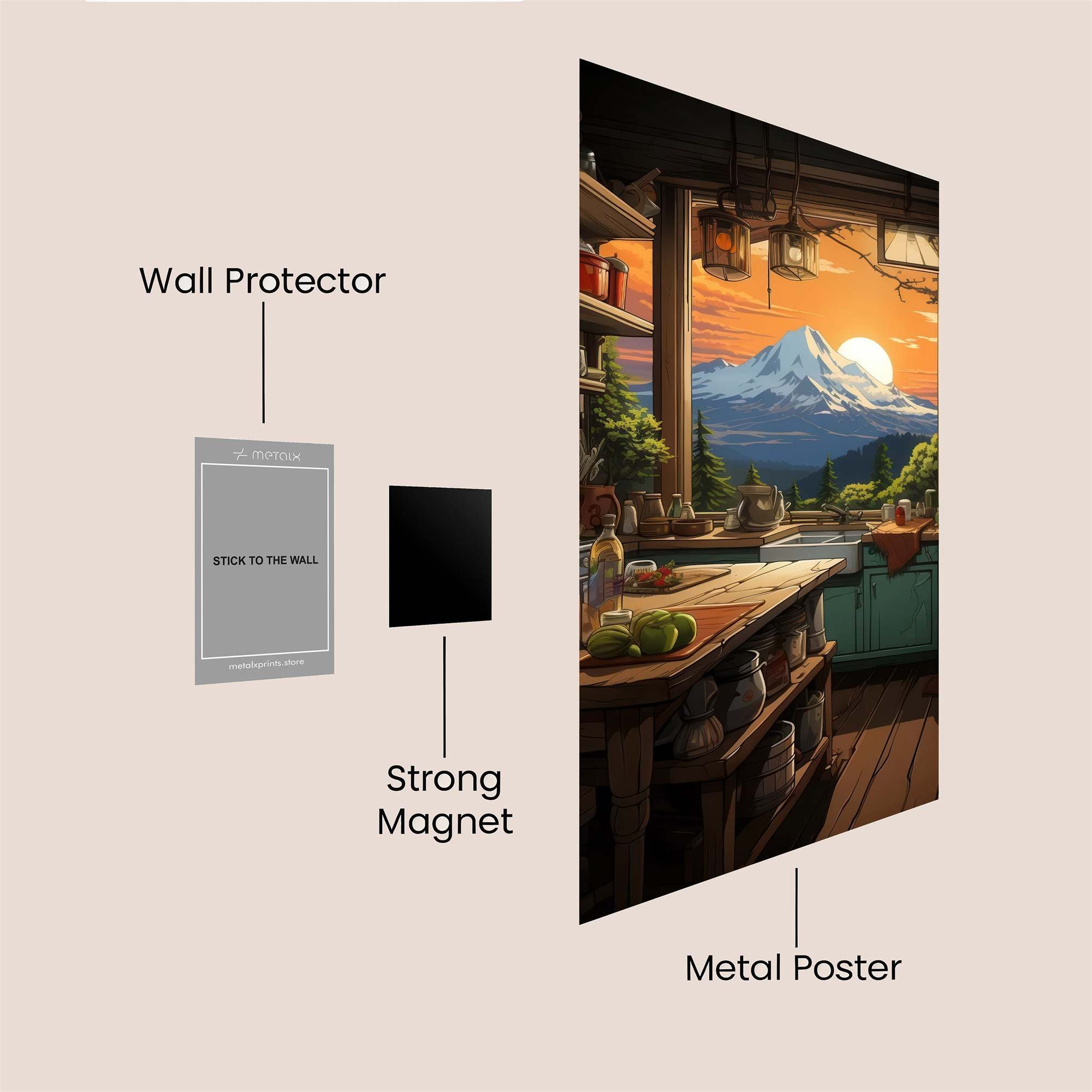 Mountain Tranquil Safe Wall Magnetic / M