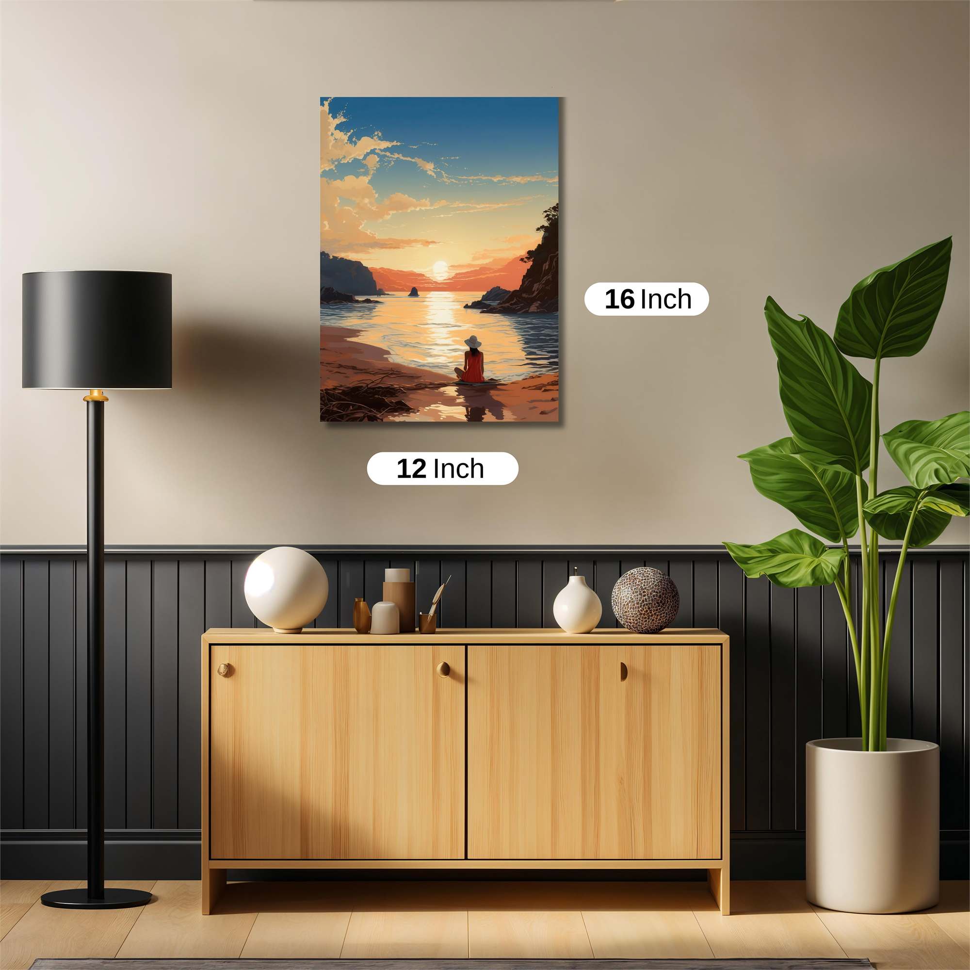 Sunset Serenity Safe Wall Magnetic / M