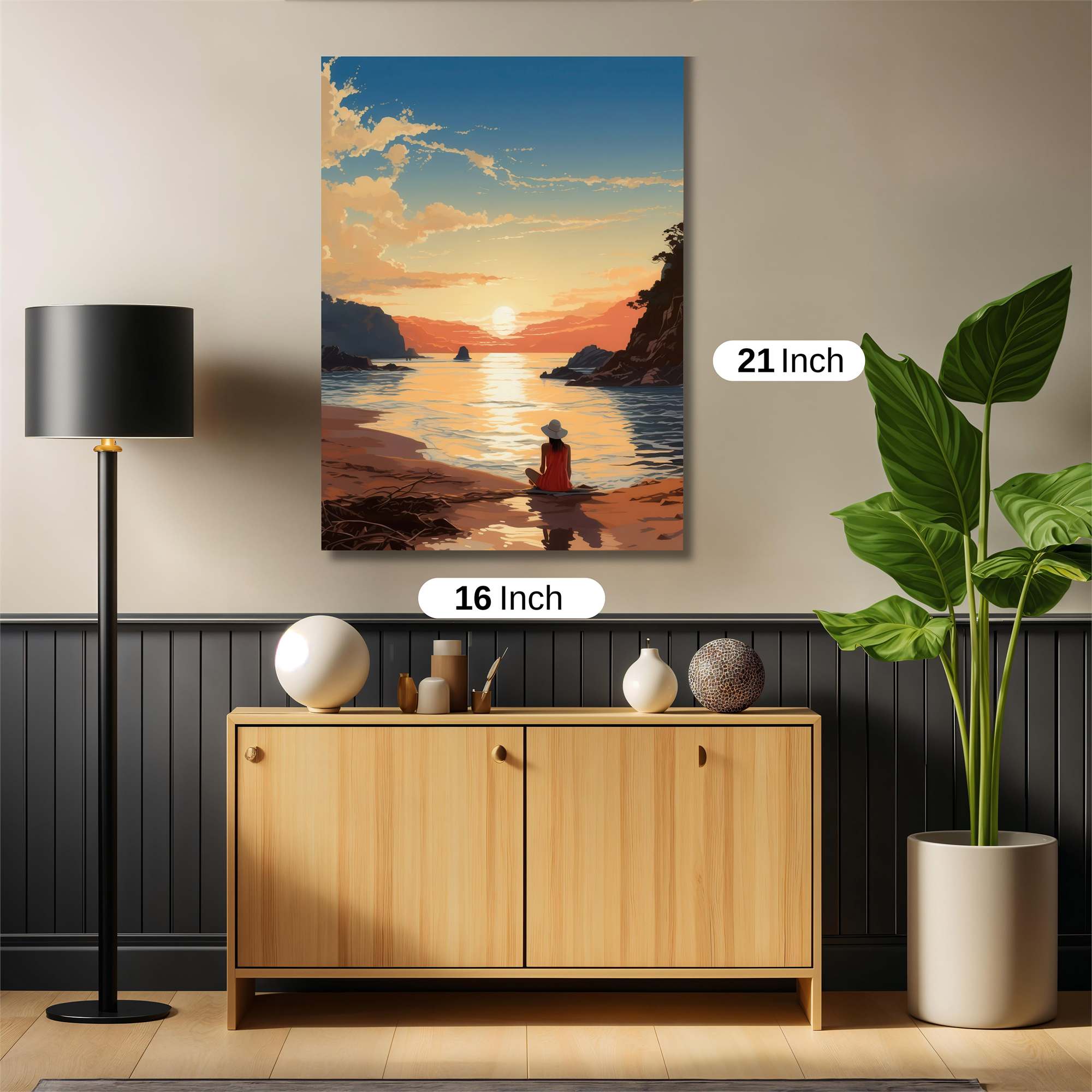 Sunset Serenity Safe Wall Magnetic / M