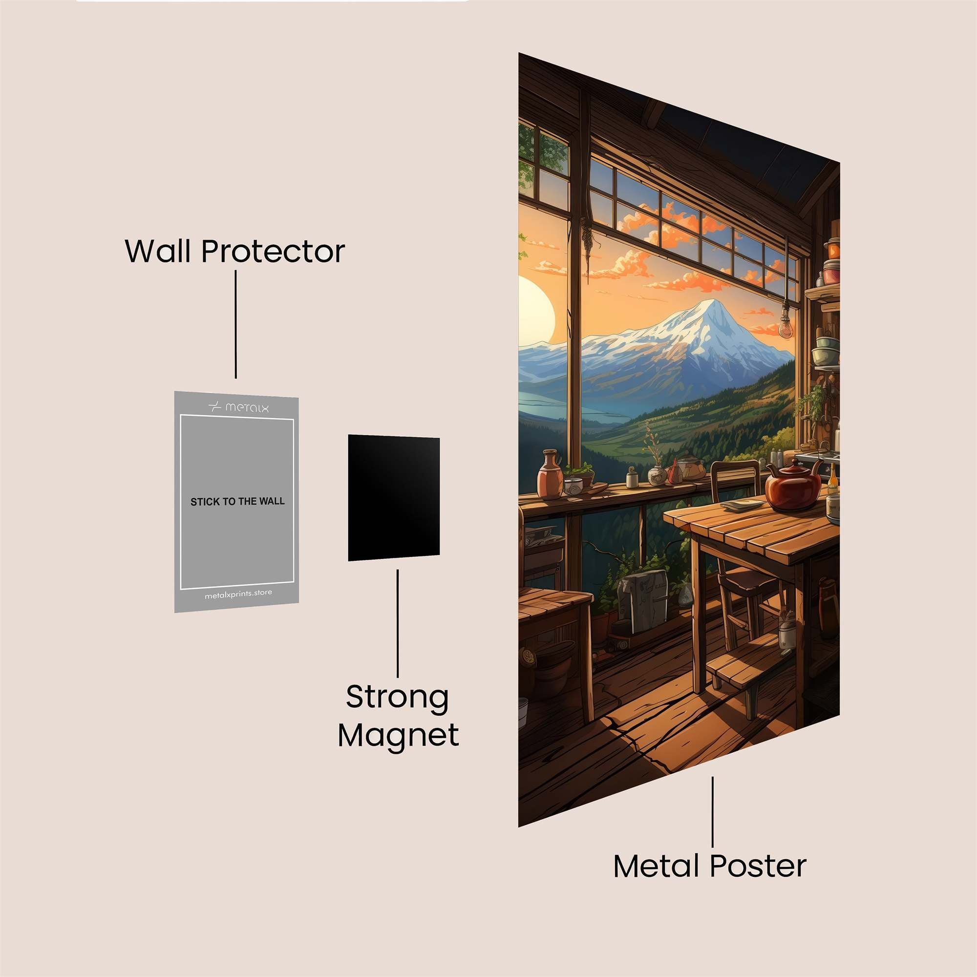 Mountain Serenity Safe Wall Magnetic / M