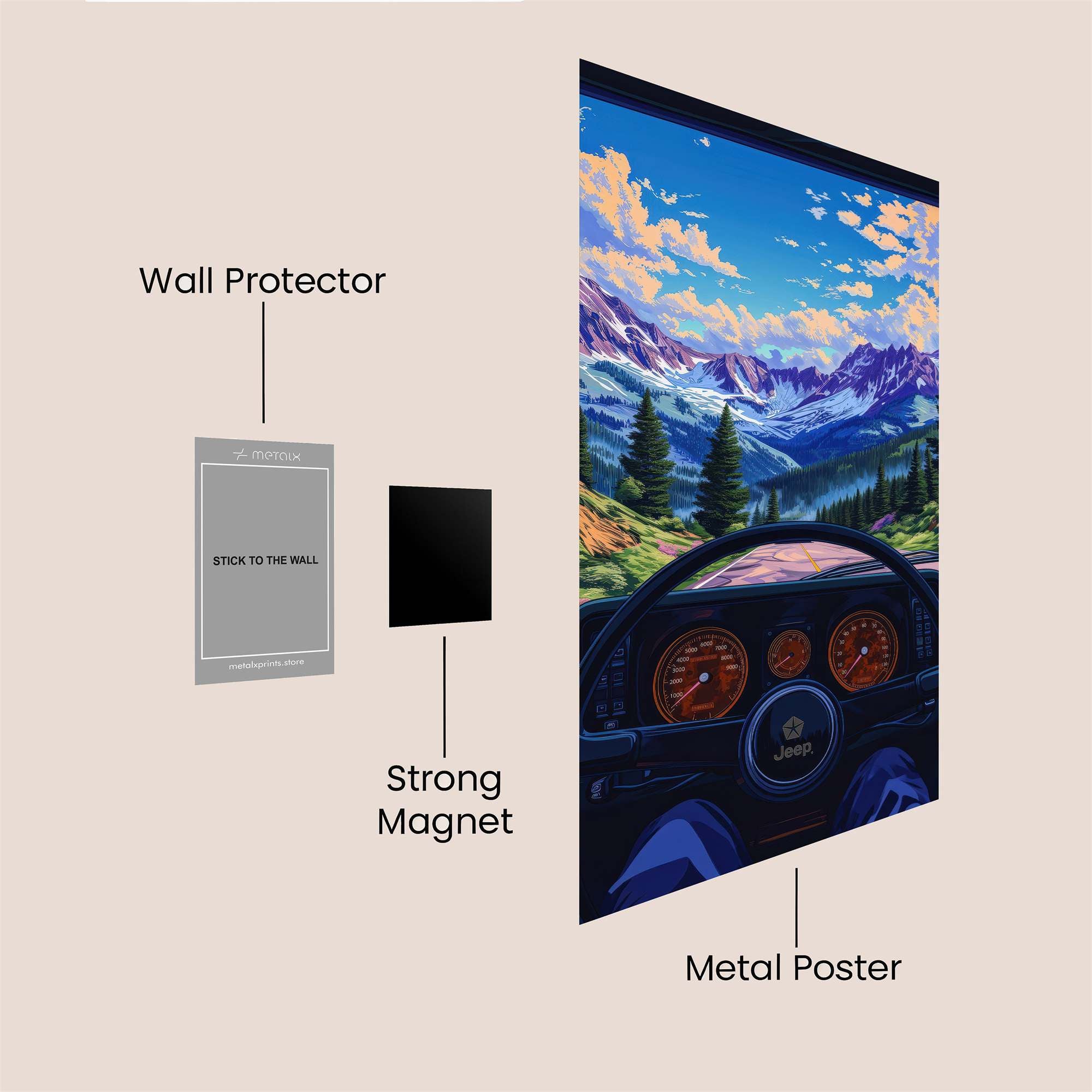 Mountain Serenity Safe Wall Magnetic / M