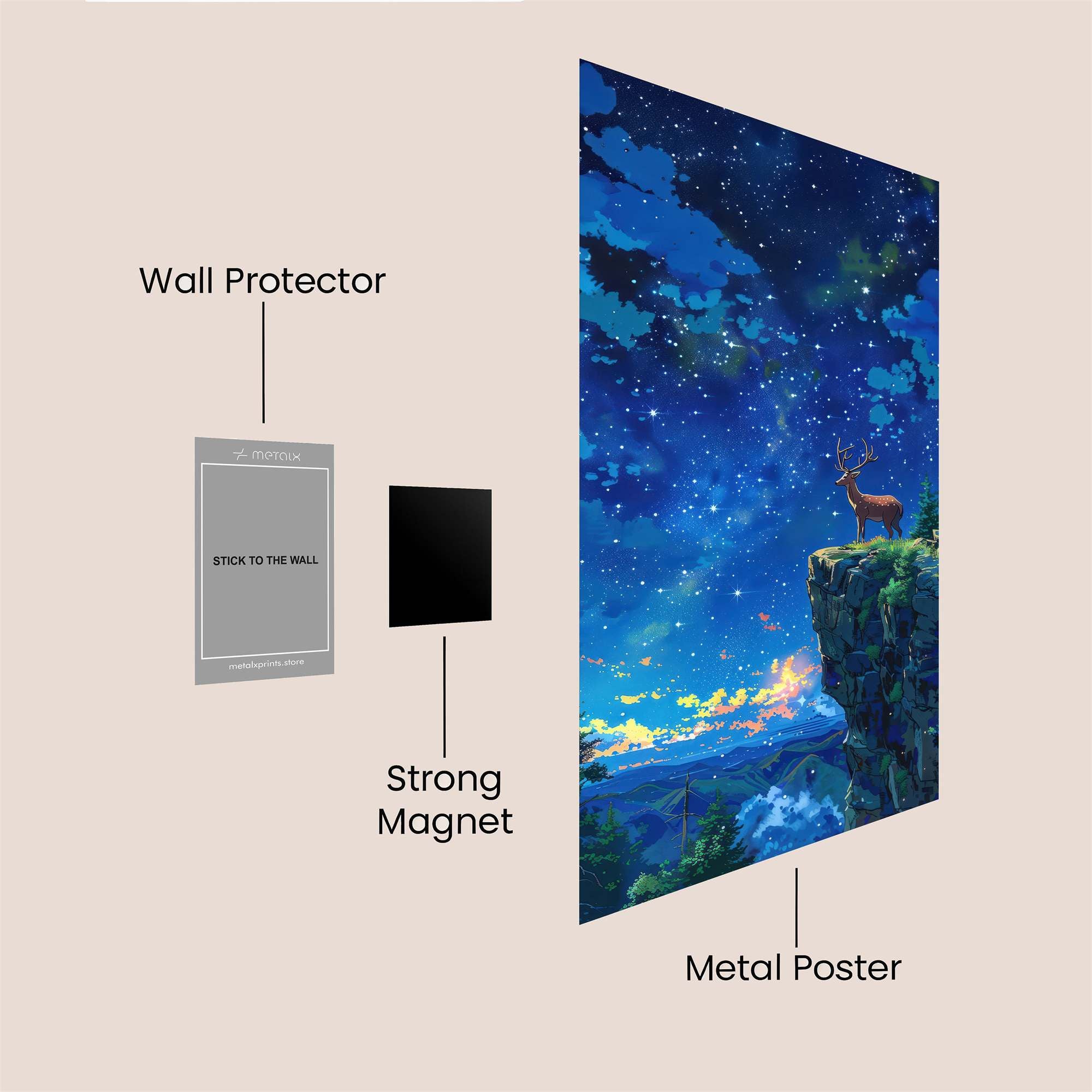 Deer Dreamscape Safe Wall Magnetic / M