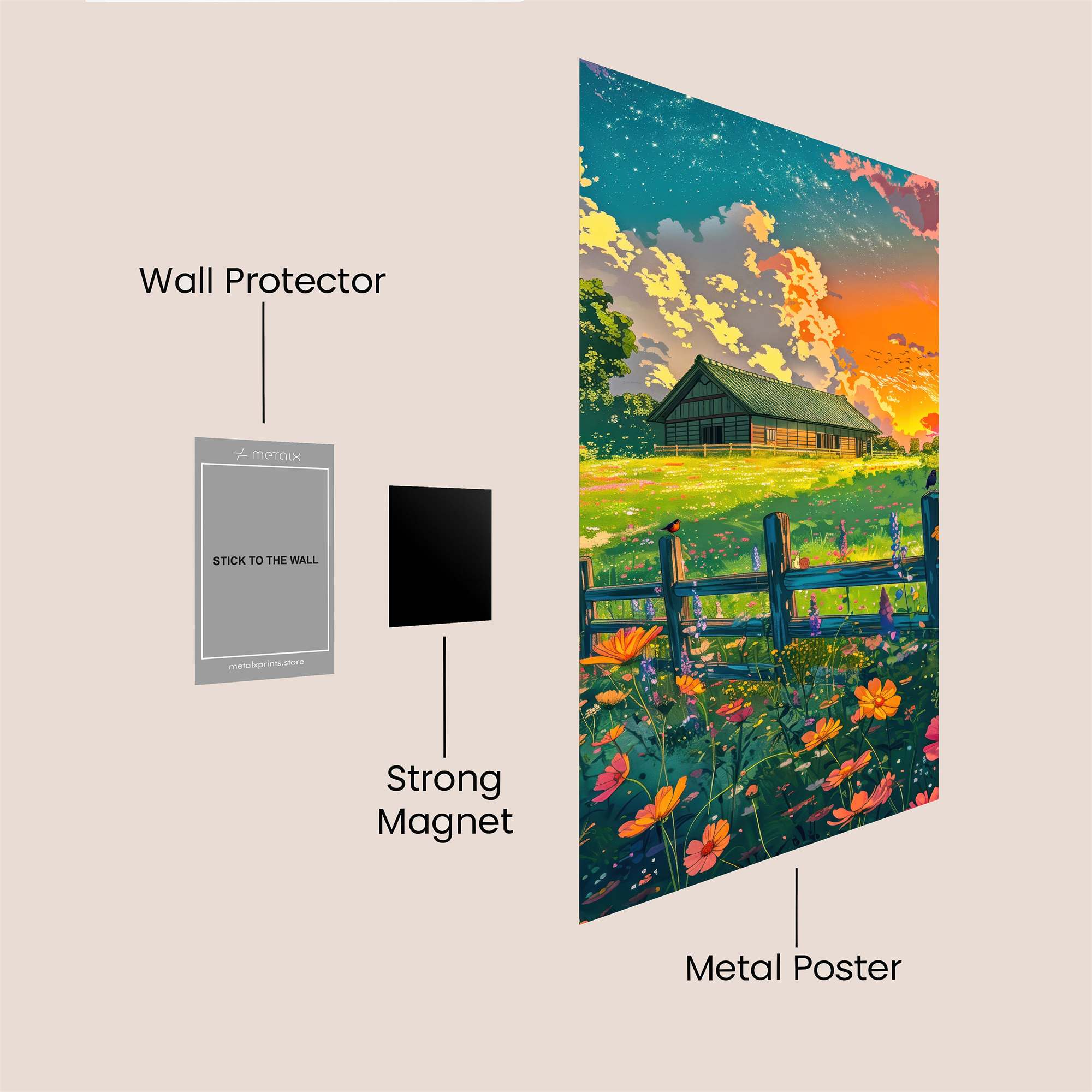 Cottage Serenity Safe Wall Magnetic / M