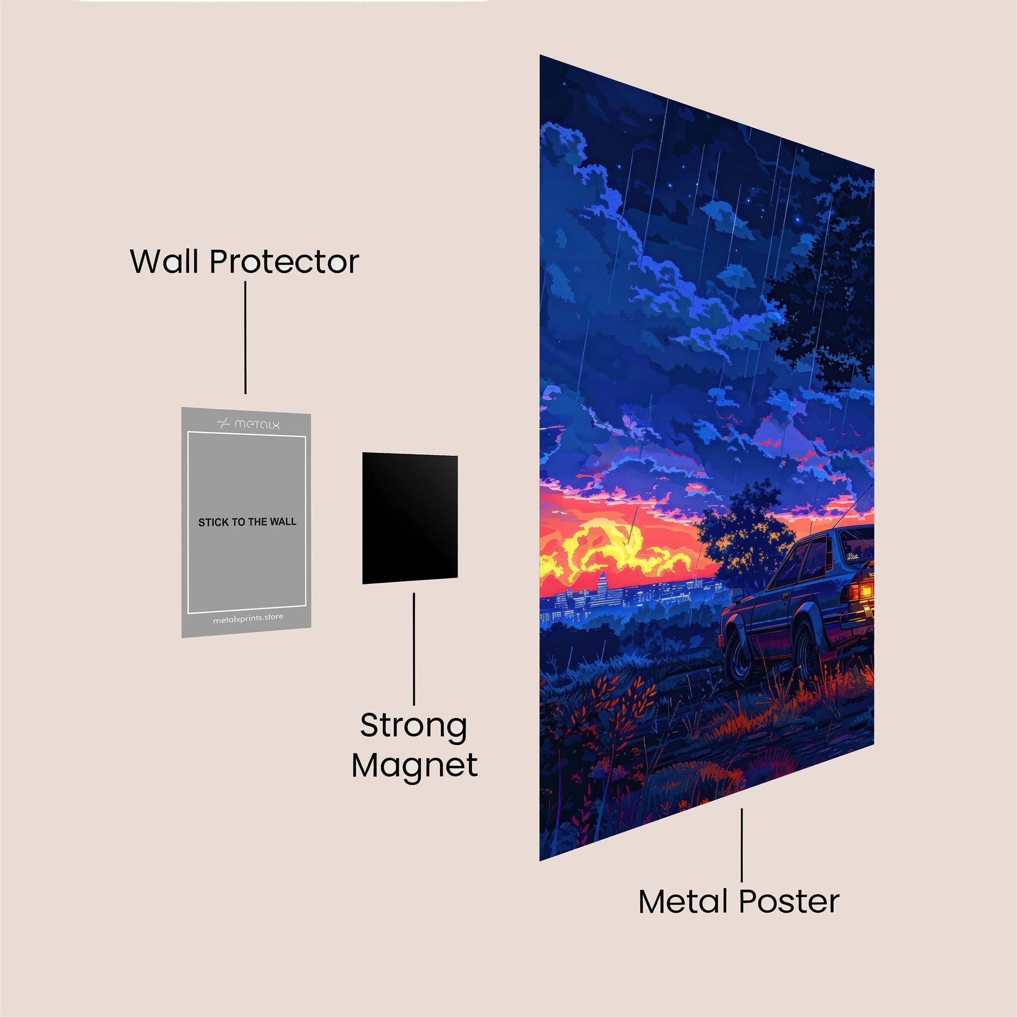 Sunset Solace Safe Wall Magnetic / M