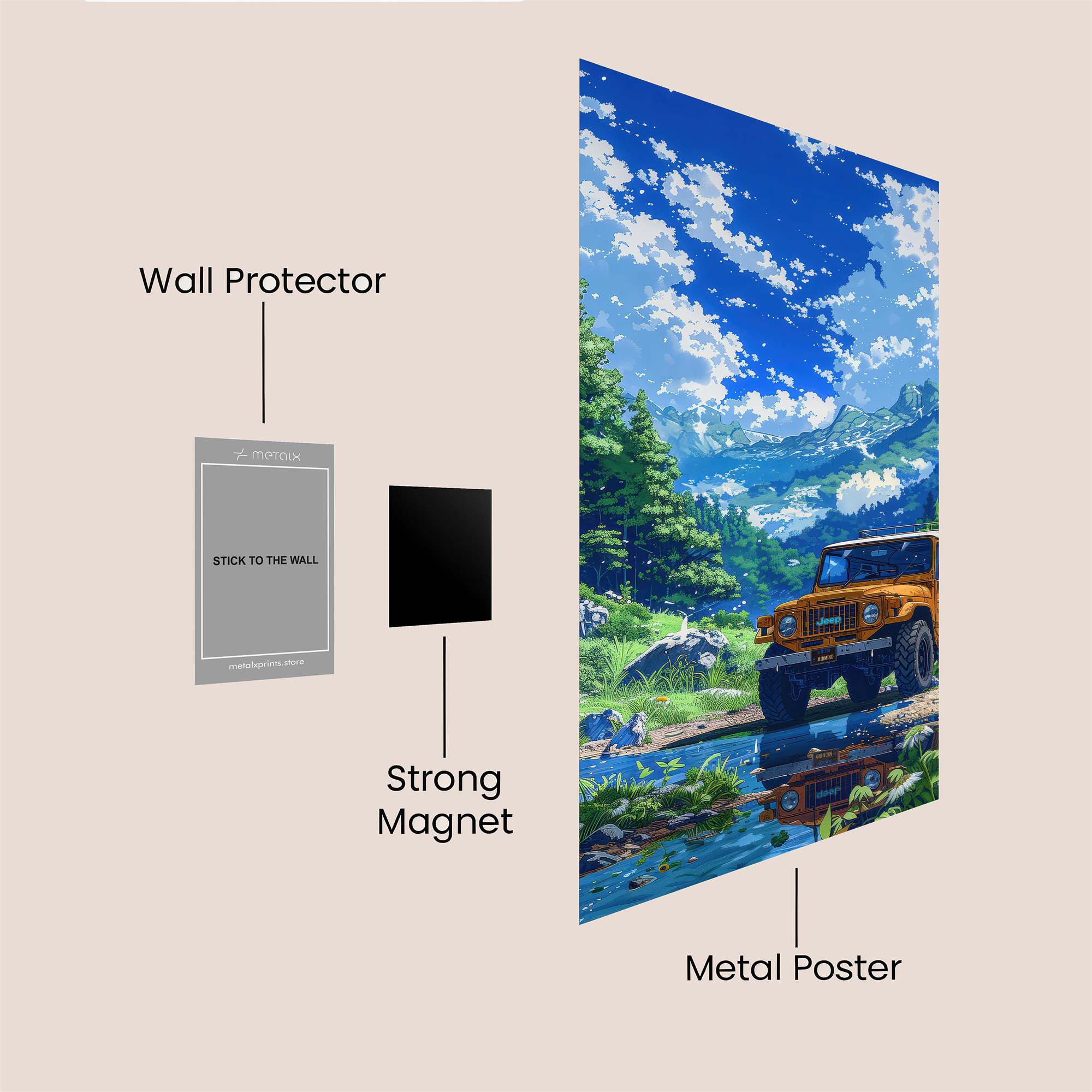 Jeep Serenity Safe Wall Magnetic / M