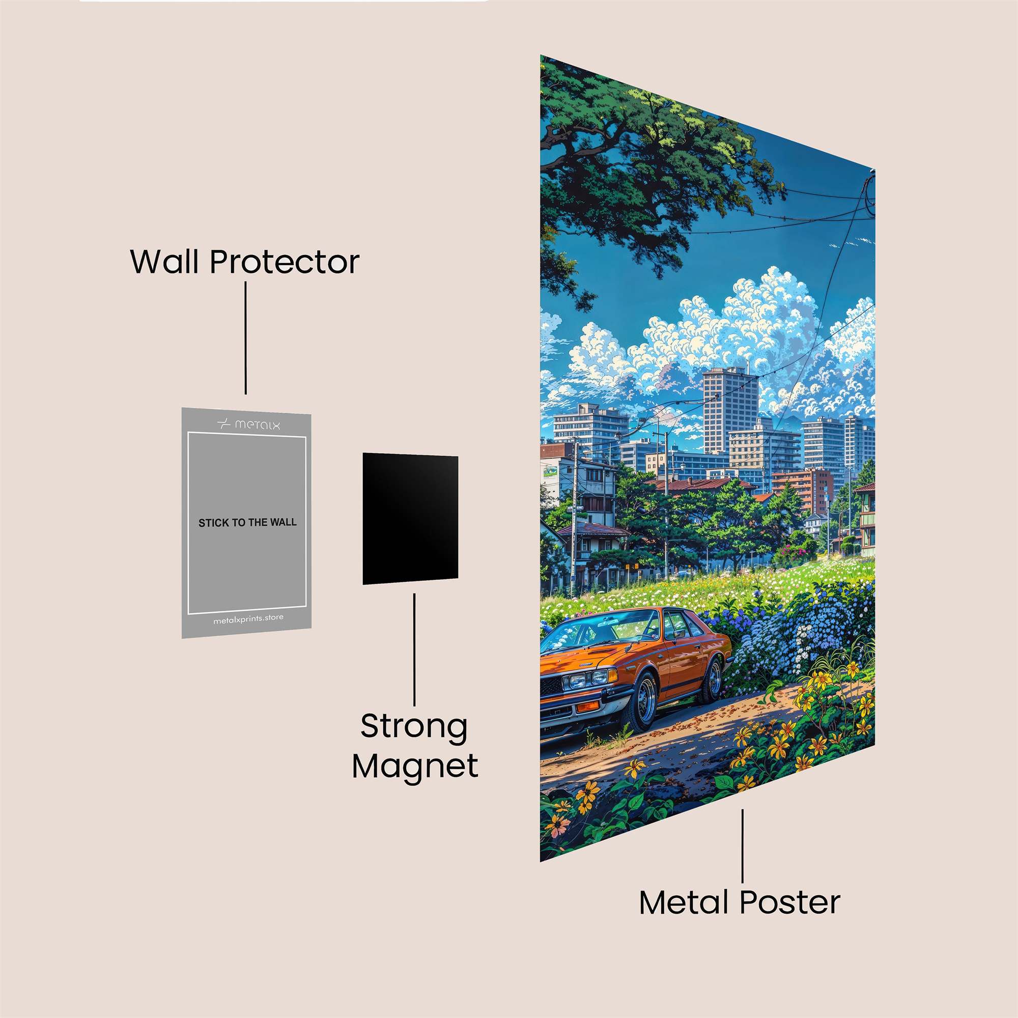 City Serenity Safe Wall Magnetic / M