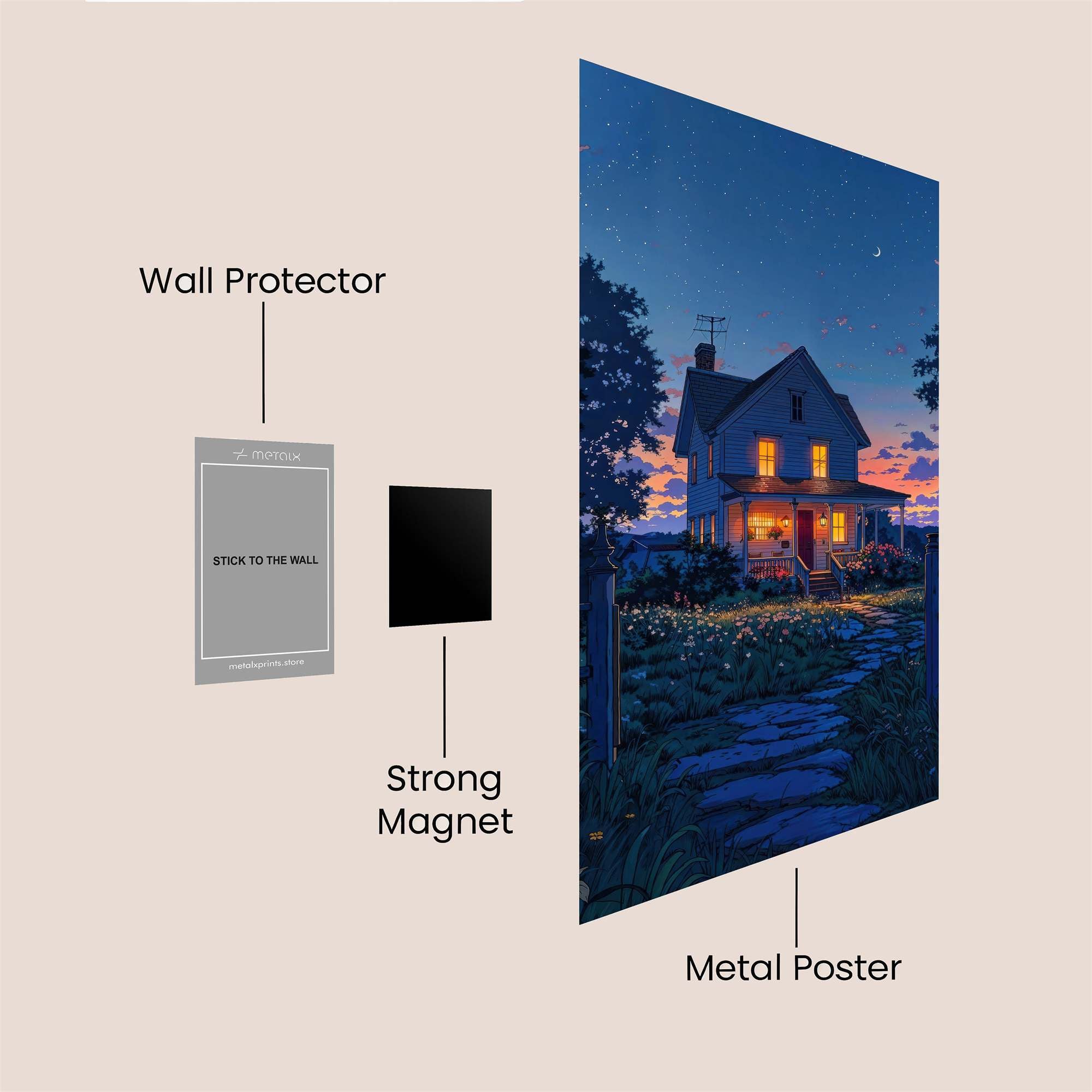 Cottage Serenity Safe Wall Magnetic / M