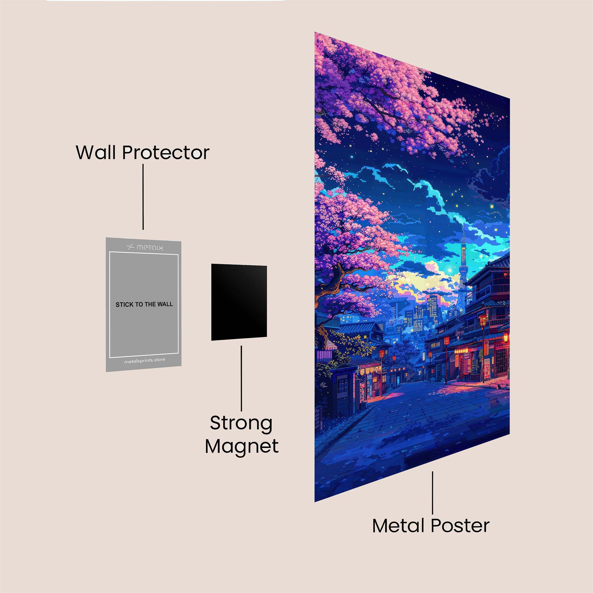Sakura Serenity Safe Wall Magnetic / M