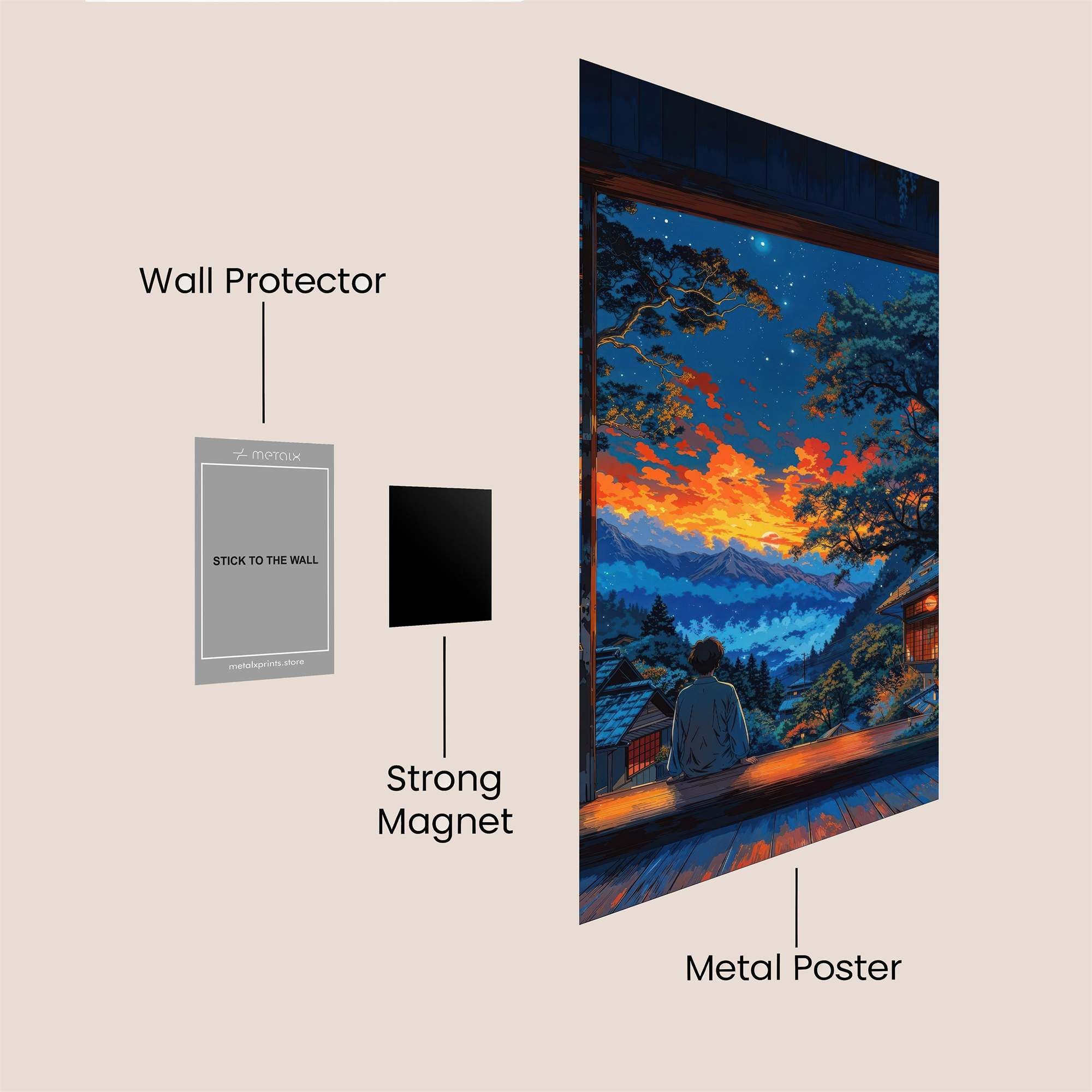 Mountain Serenity Safe Wall Magnetic / M