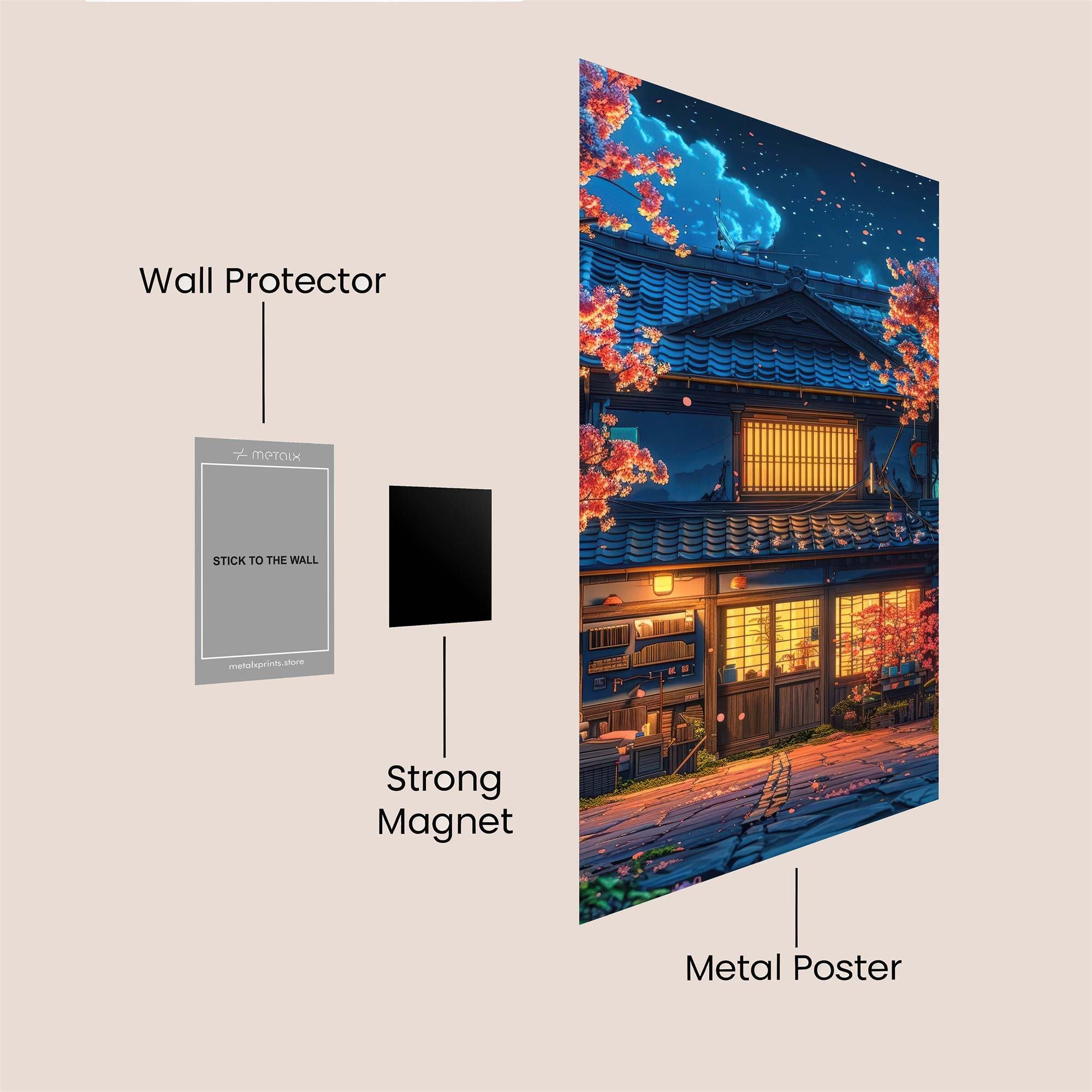 Cherry Tranquility Safe Wall Magnetic / M