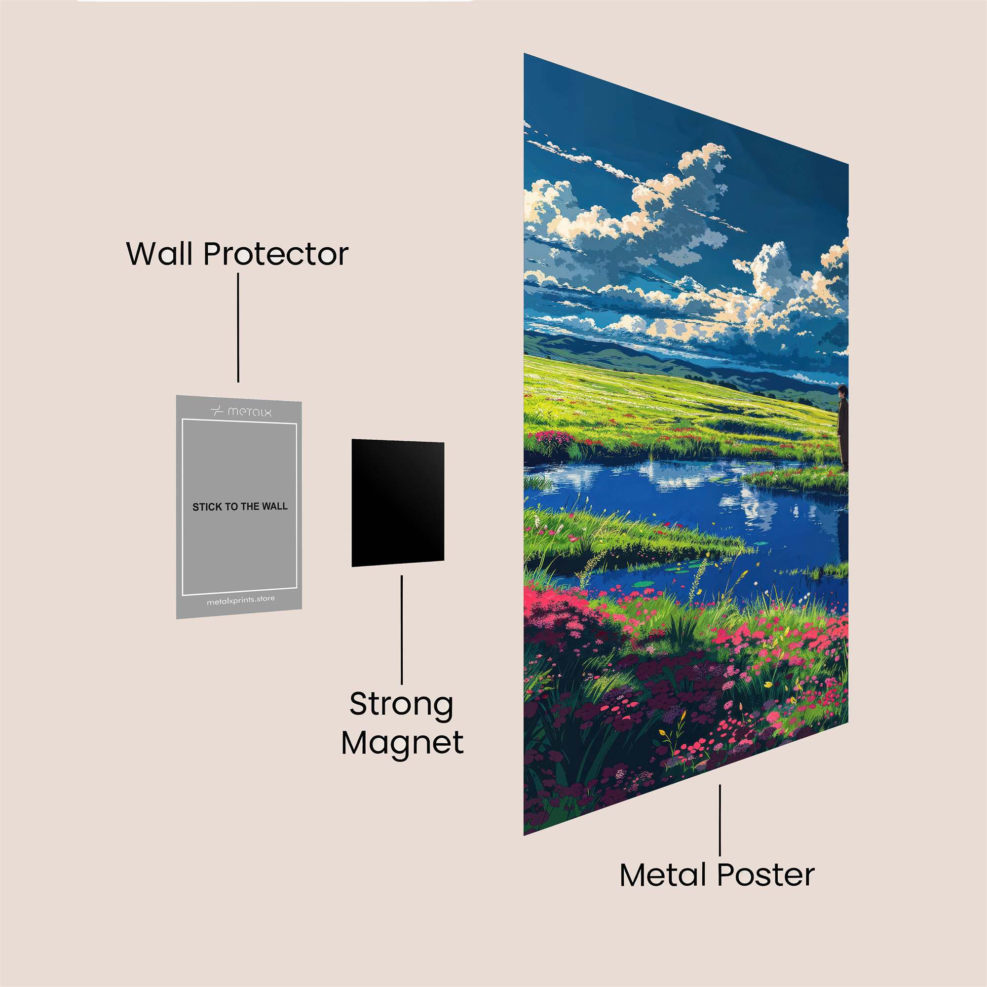 Meadow Serenity Safe Wall Magnetic / M