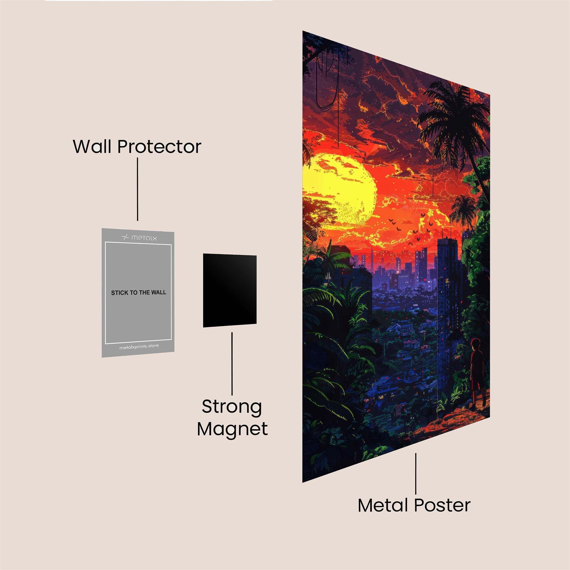 City Blaze Safe Wall Magnetic / M