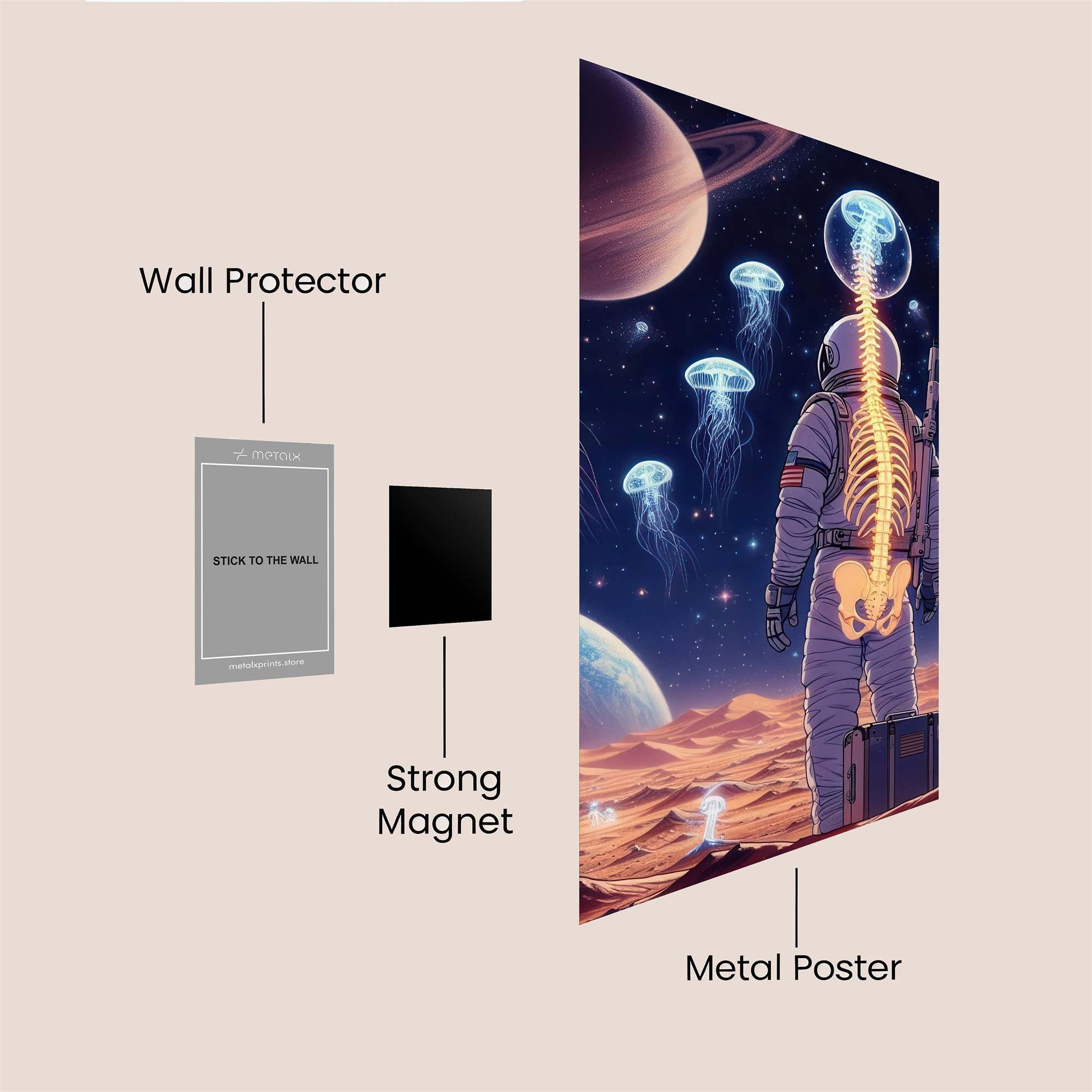 Astronaut Dreamscape Safe Wall Magnetic / M