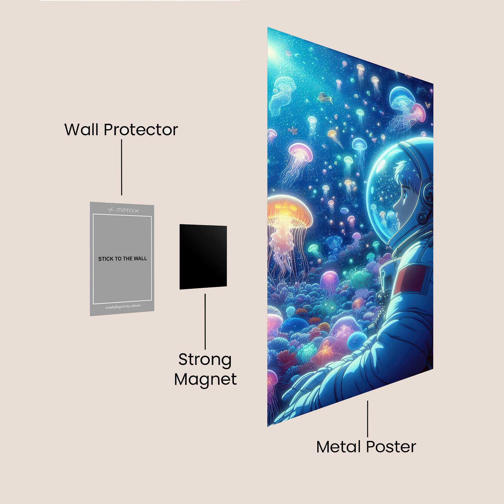 Astronaut Dreamscape Safe Wall Magnetic / M